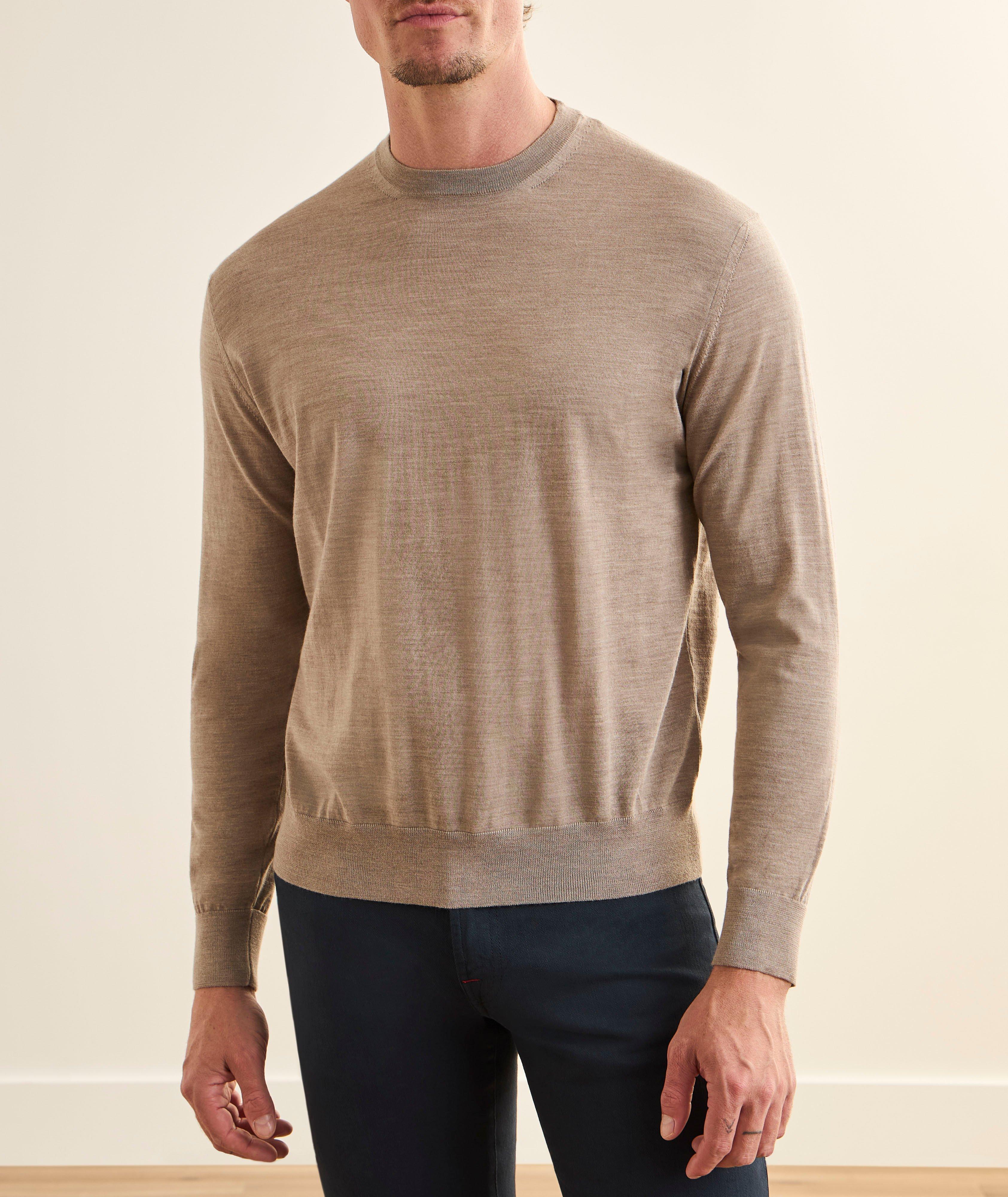 Pull encolure ronde  laine toucher frais doux  image 1