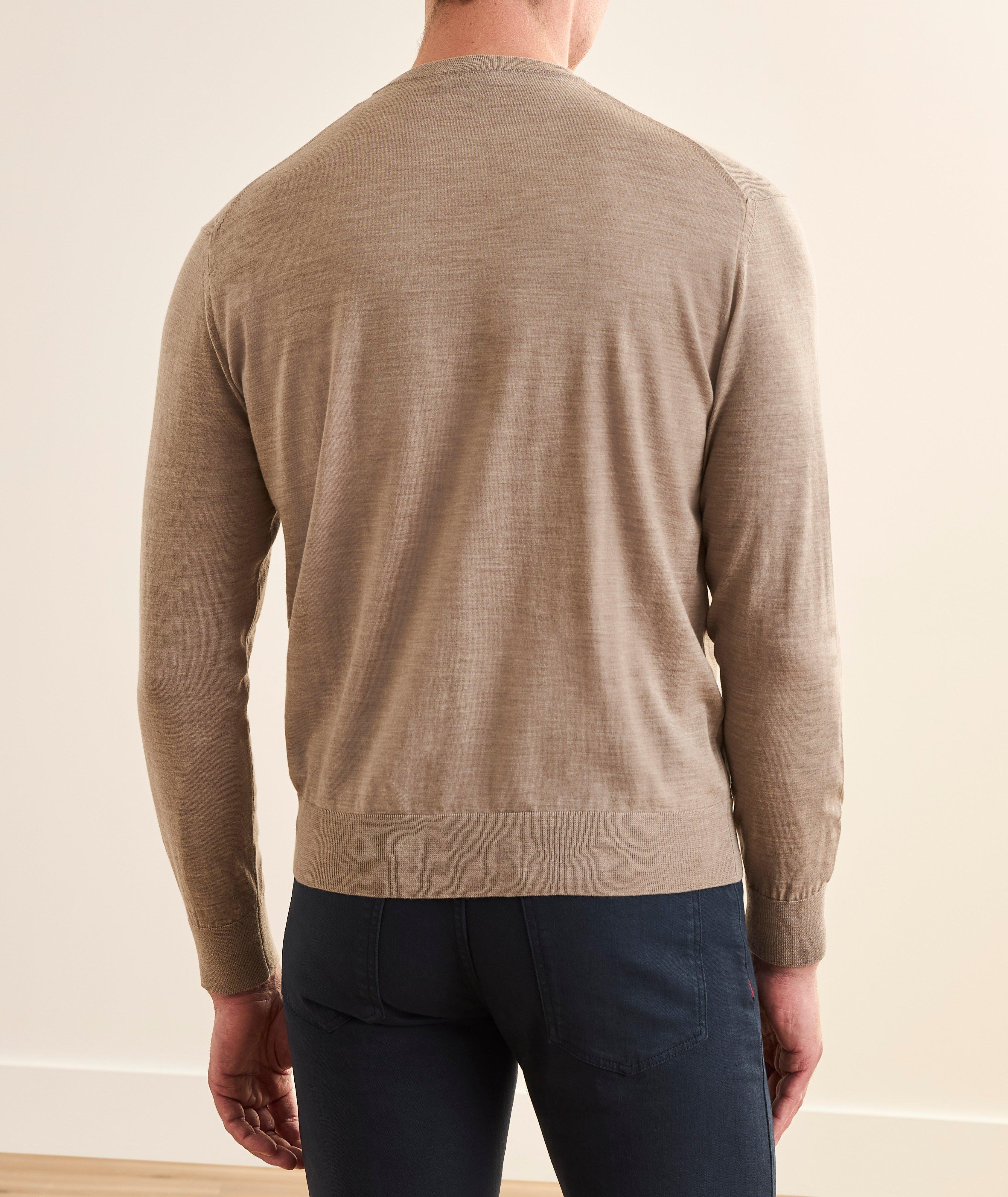 Pull encolure ronde  laine toucher frais doux  image 2
