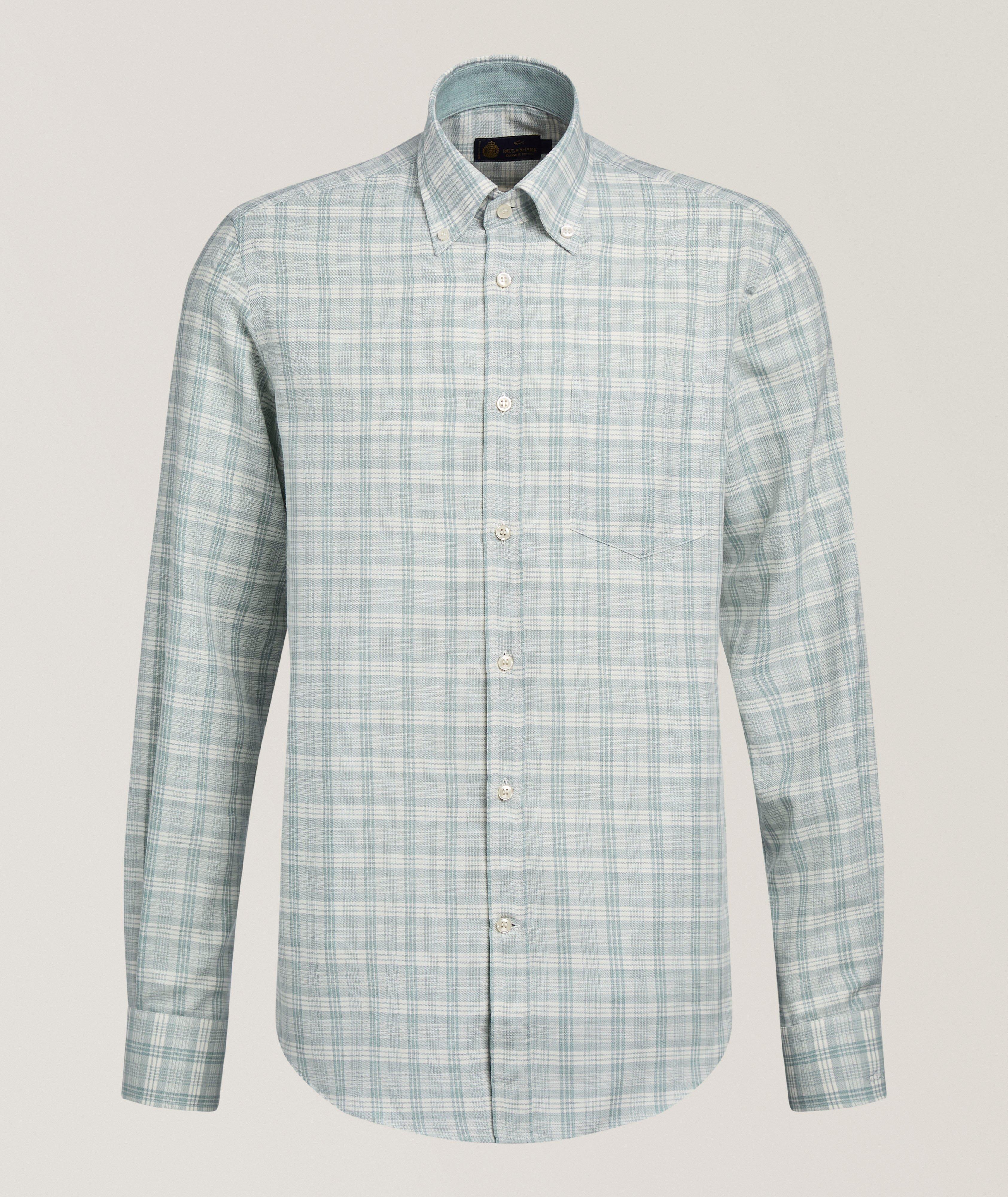 Paul & Shark Chemise poches coton-cachemire carreaux