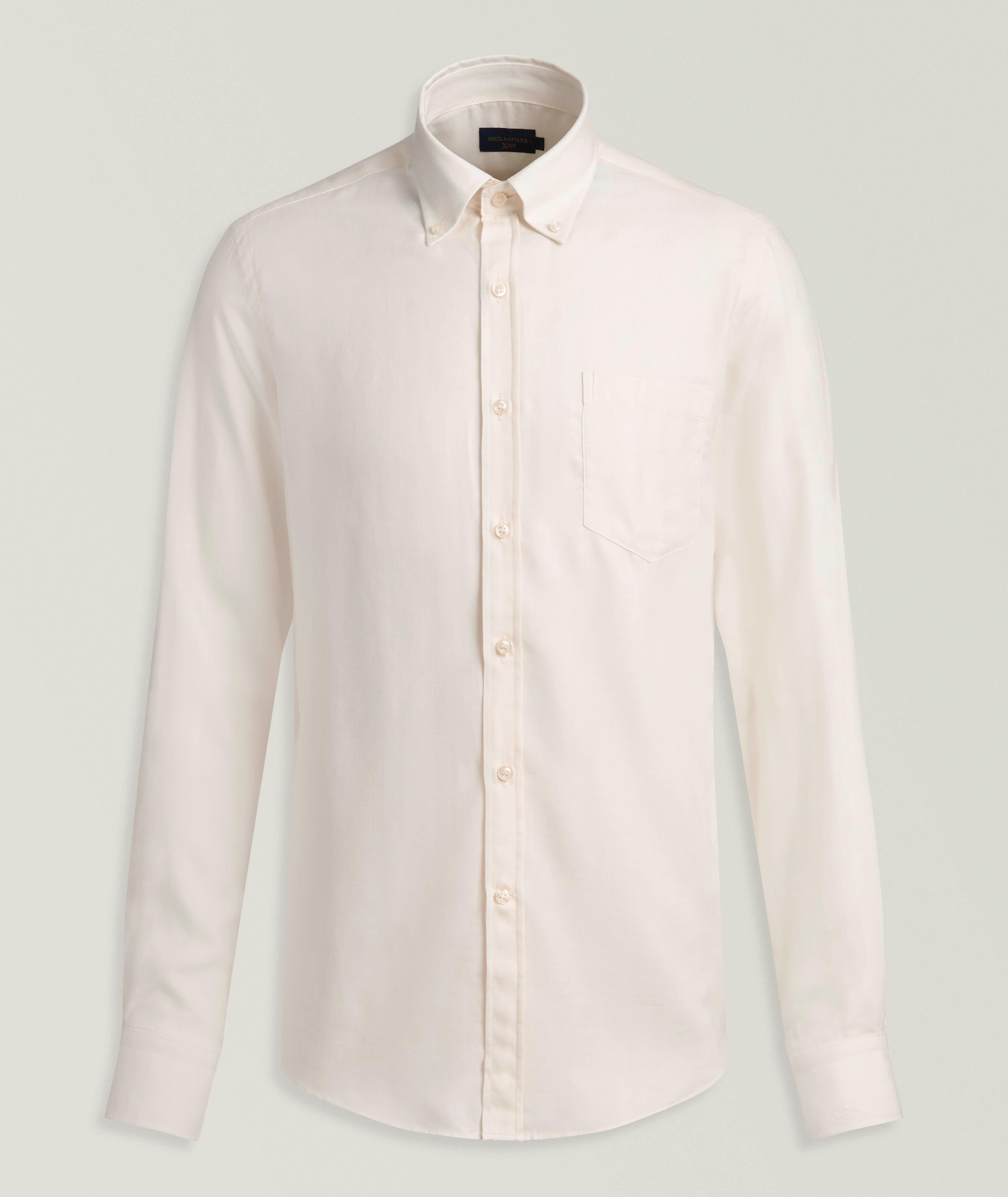 Paul & Shark Cotton-Lyocell Twill Pocket Shirt