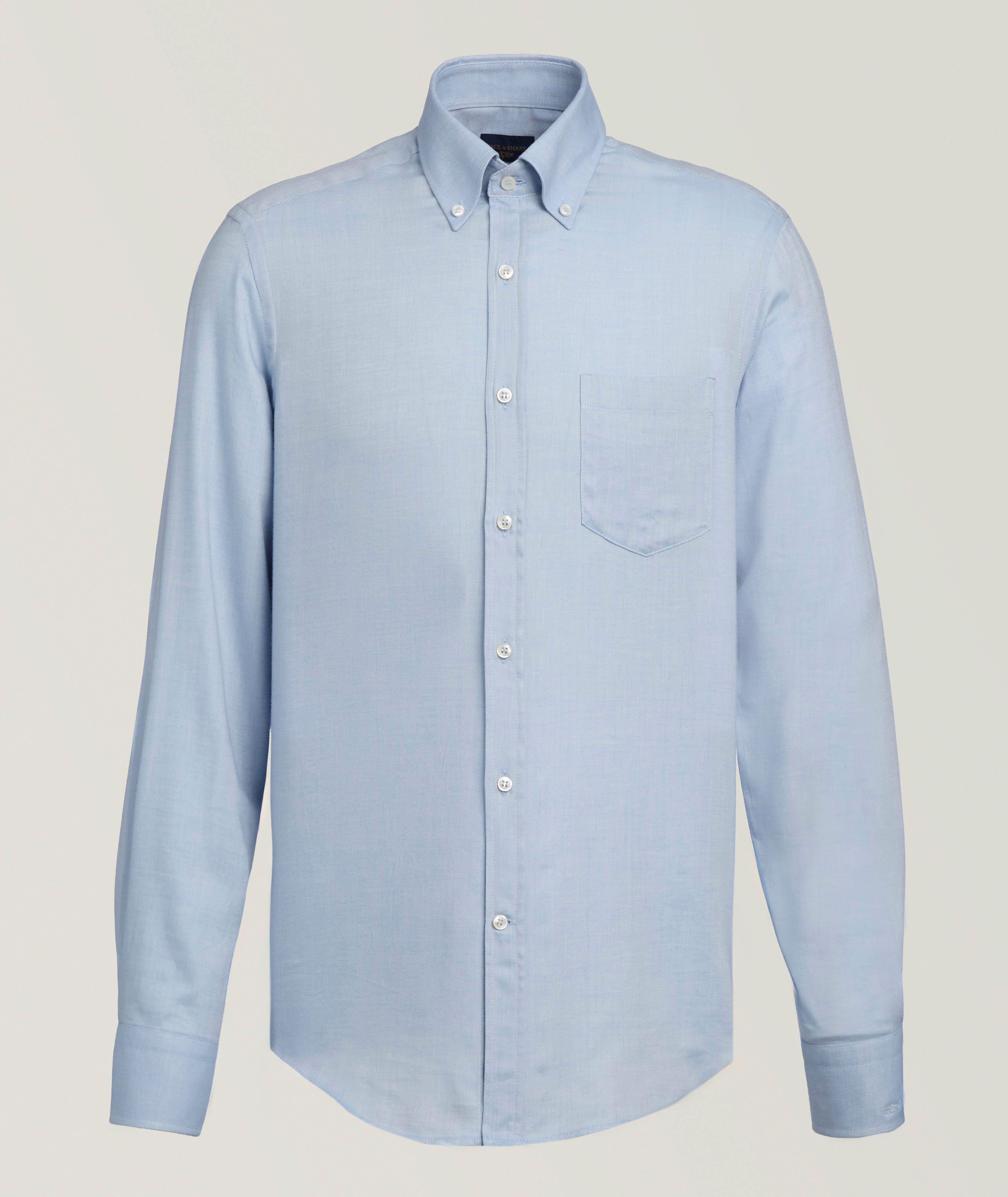 Paul & Shark Cotton-Lyocell Twill Pocket Shirt