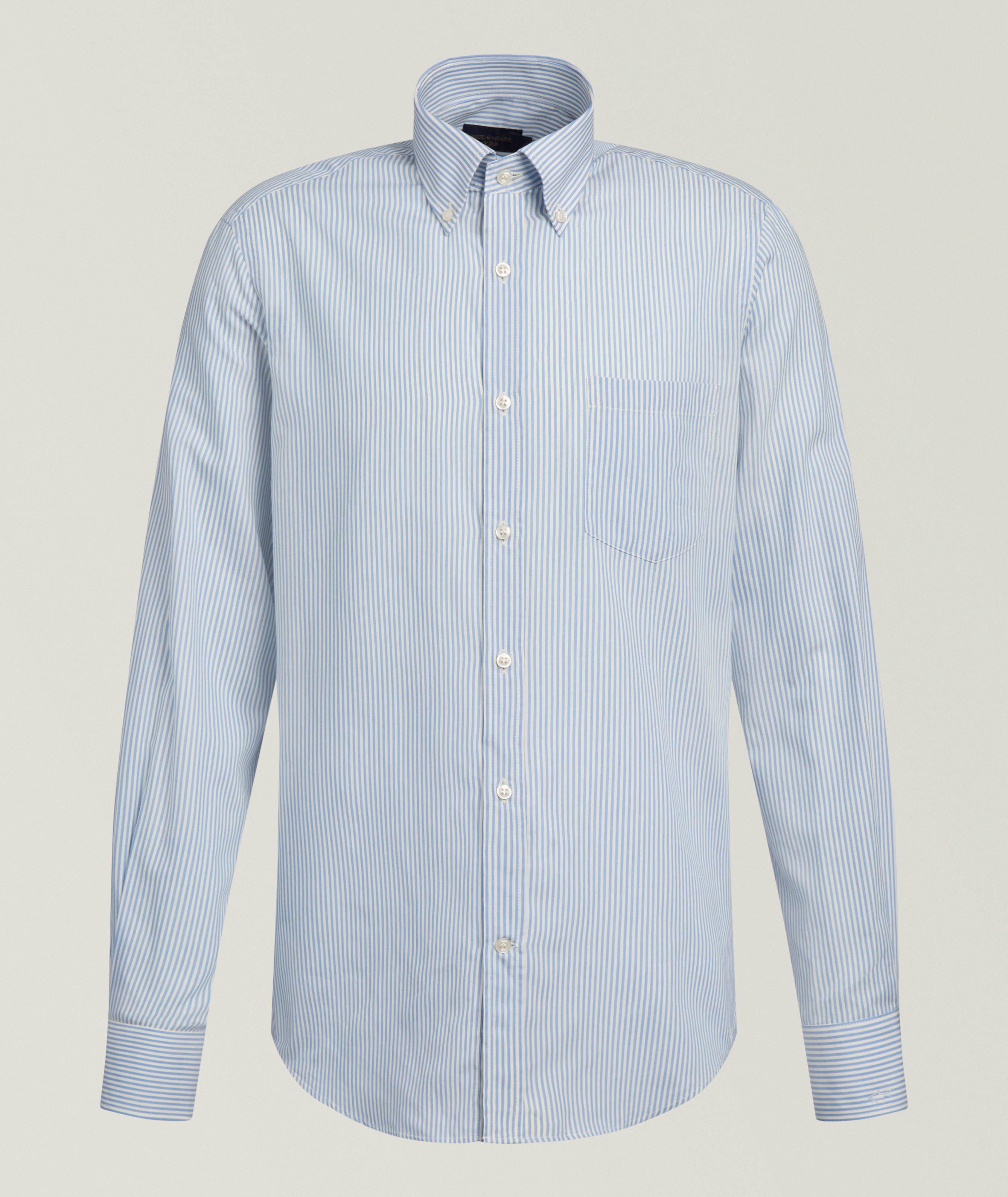 Paul & Shark Striped Cotton-Lyocell Pocket Shirt