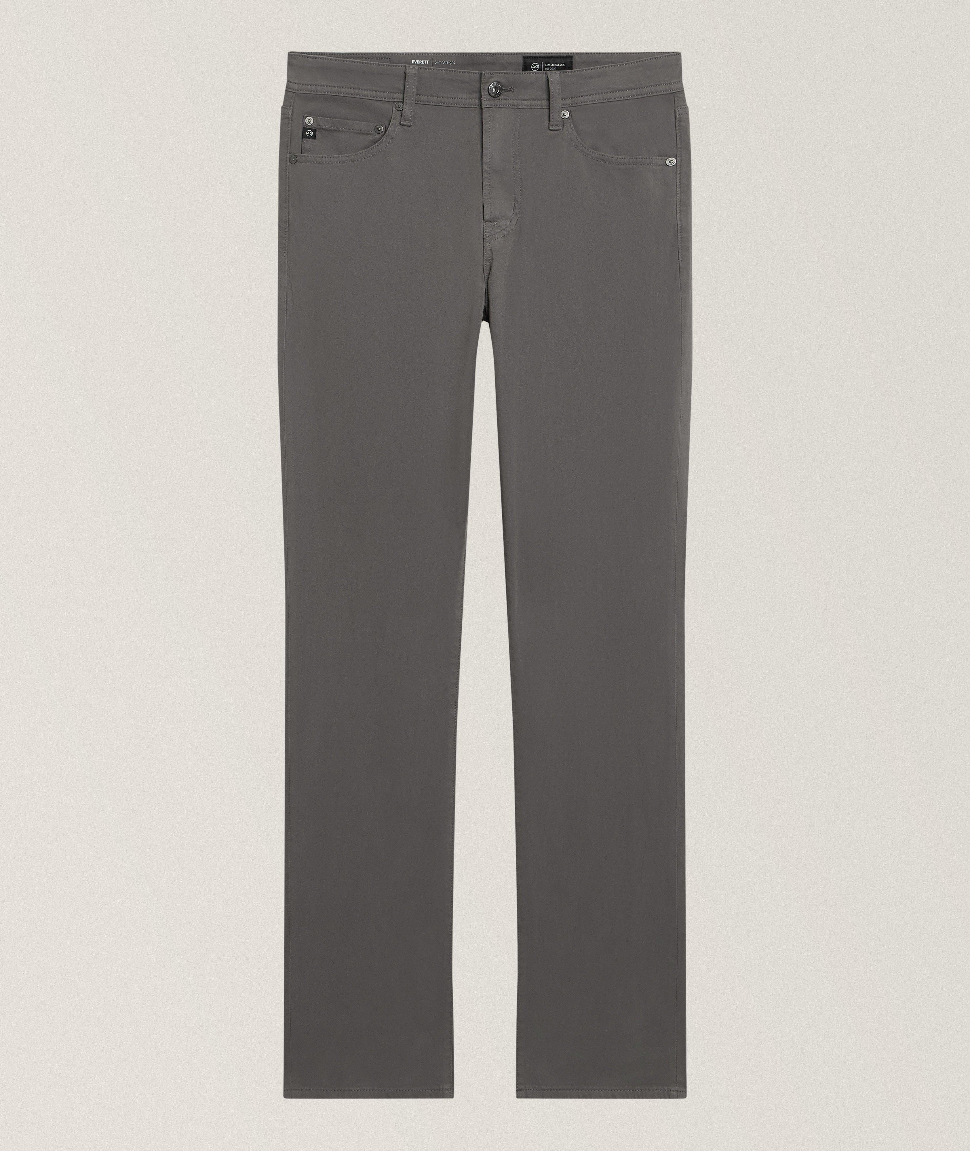 AG Everett Slim Straight Stretch-Cotton Pants