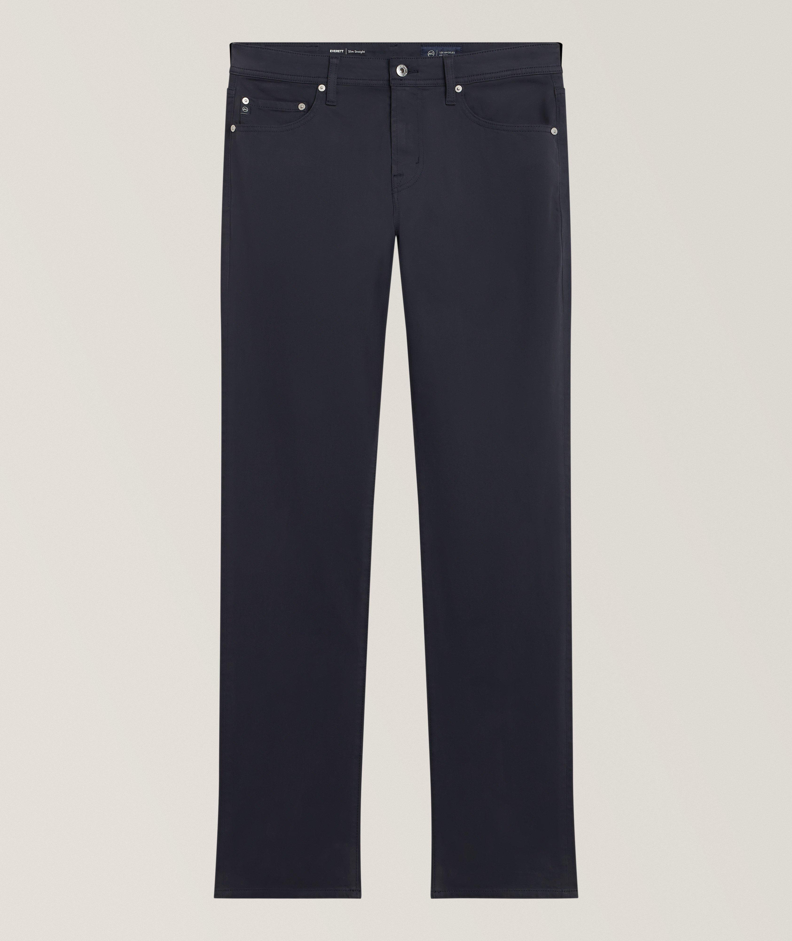 AG Everett Slim Straight Stretch-Cotton Pants