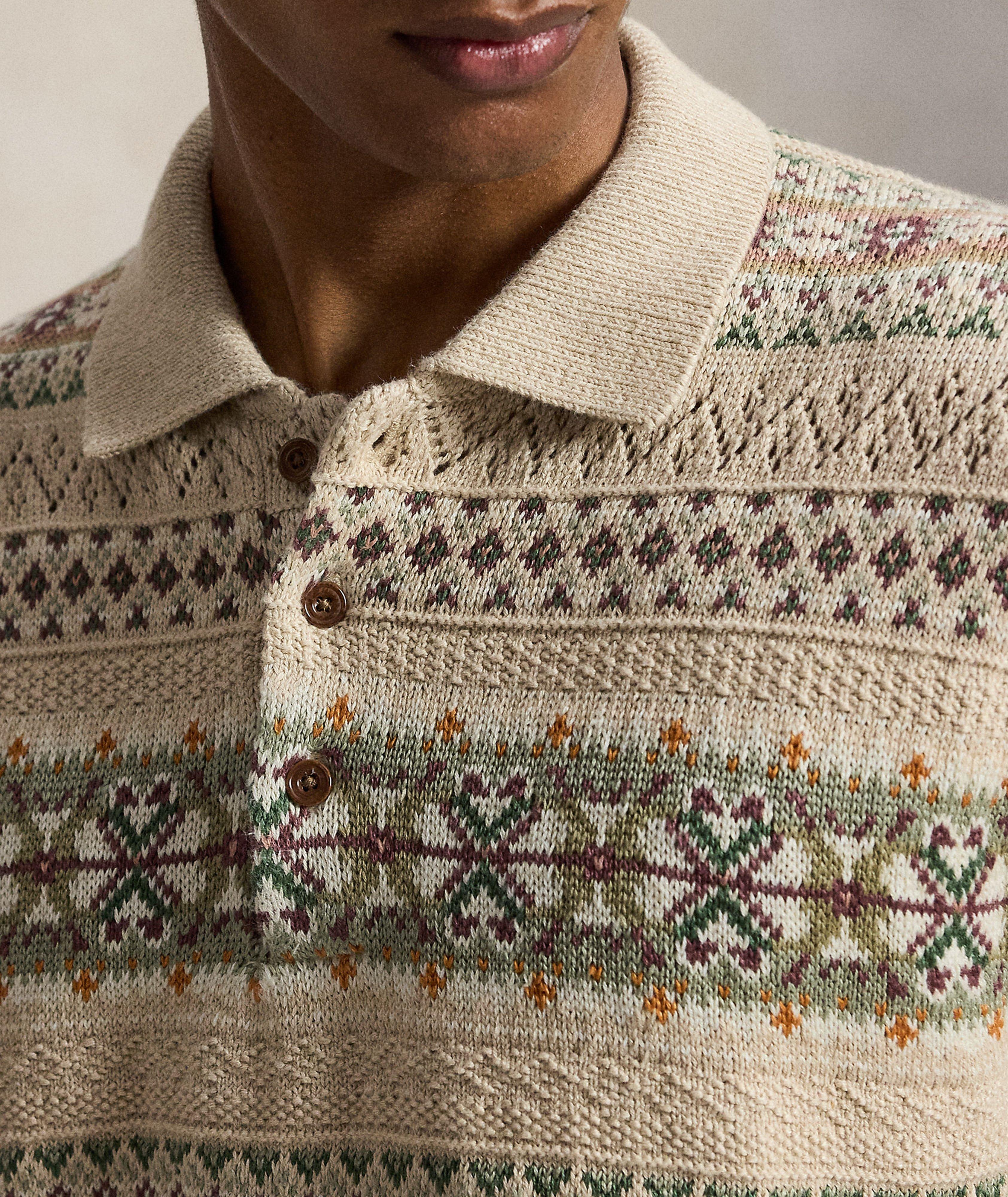 Polo tricot Fair Isle image 3