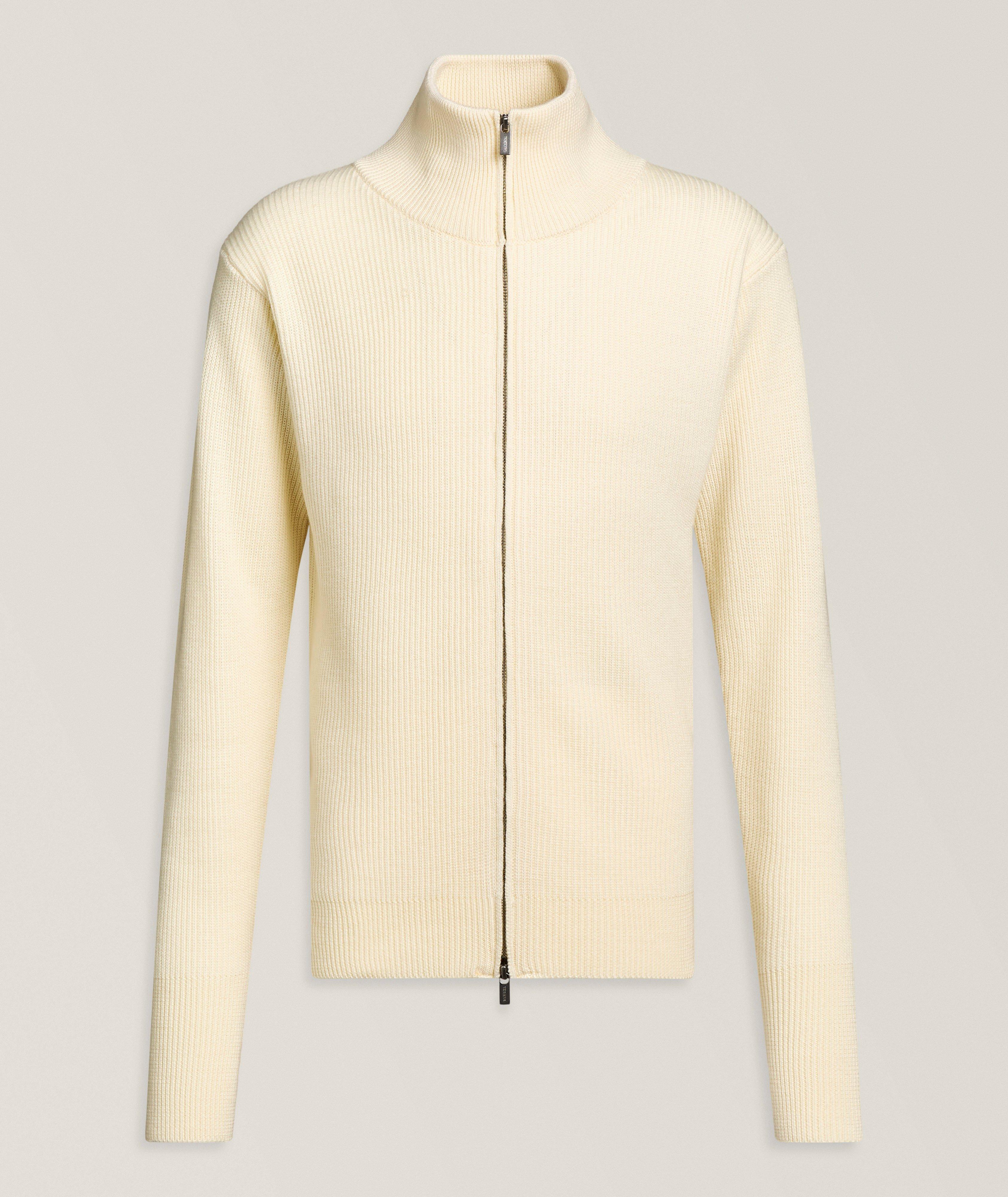 Barena Venezia Pull zippé laine vierge côtelée