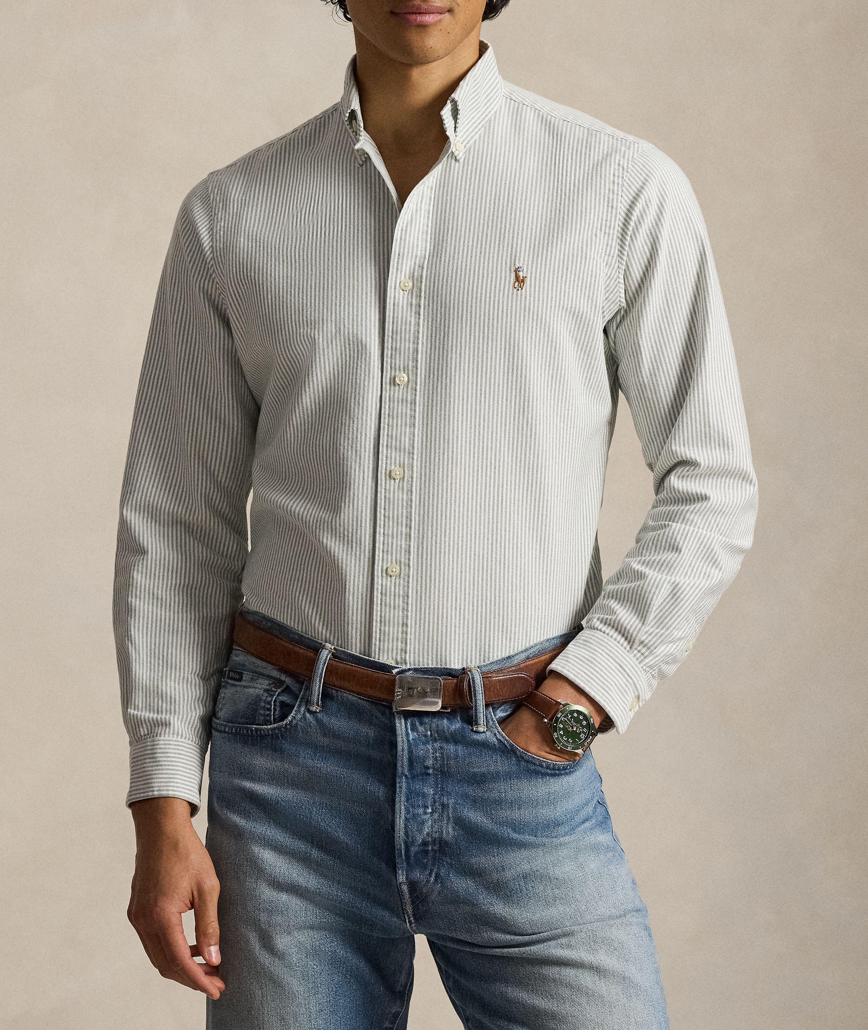Chemise Oxford rayée coupe-classique image 1