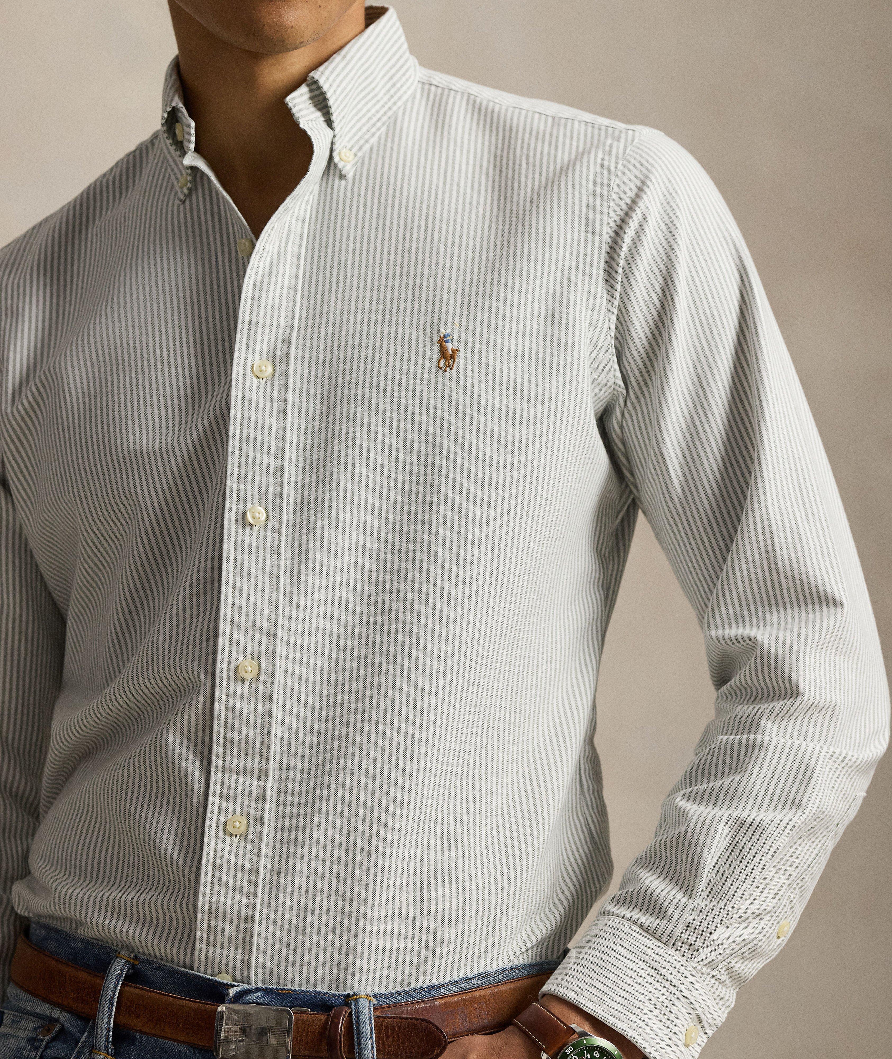 Chemise Oxford rayée coupe-classique image 3