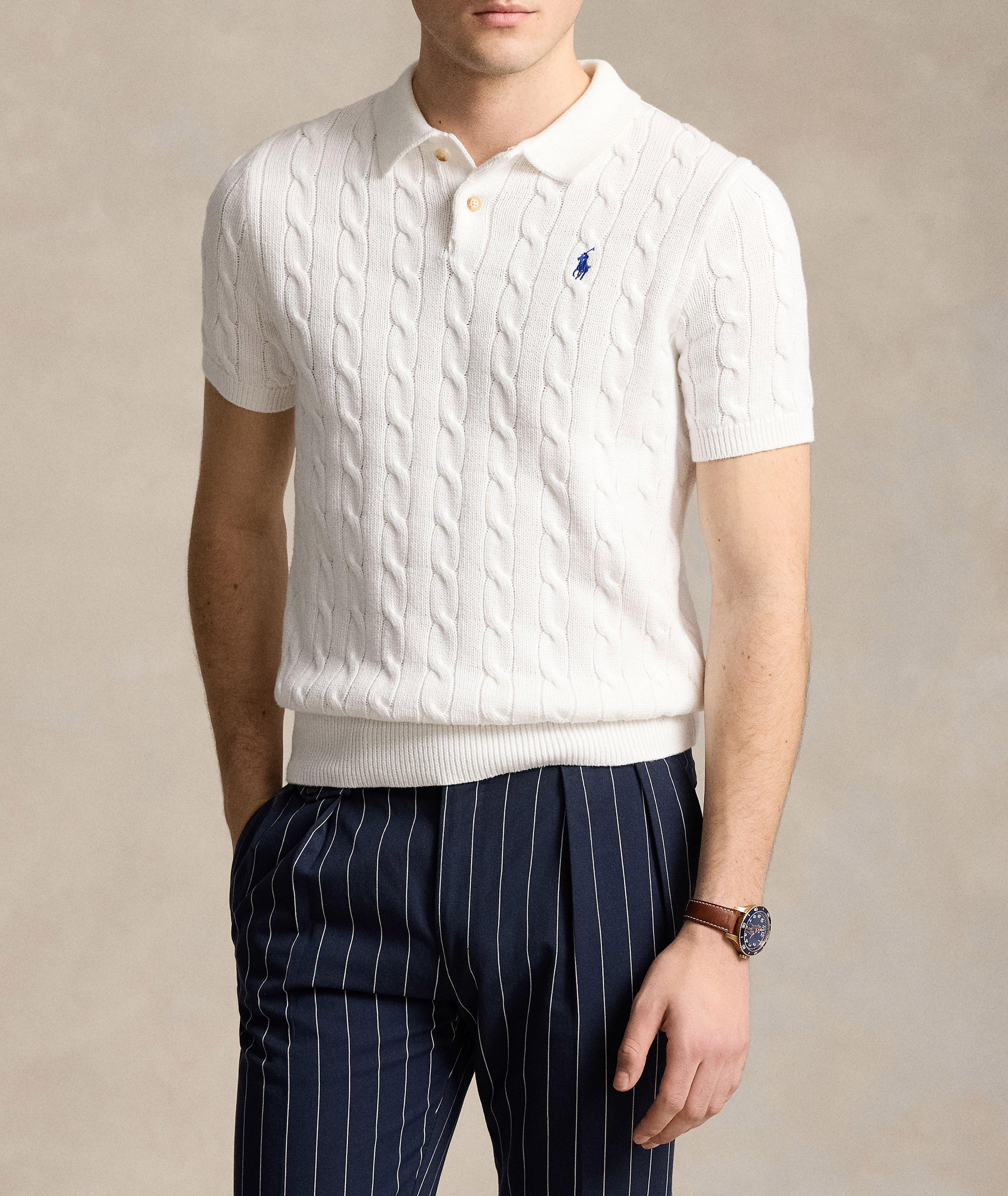 Polo coton tricot torsadé image 1