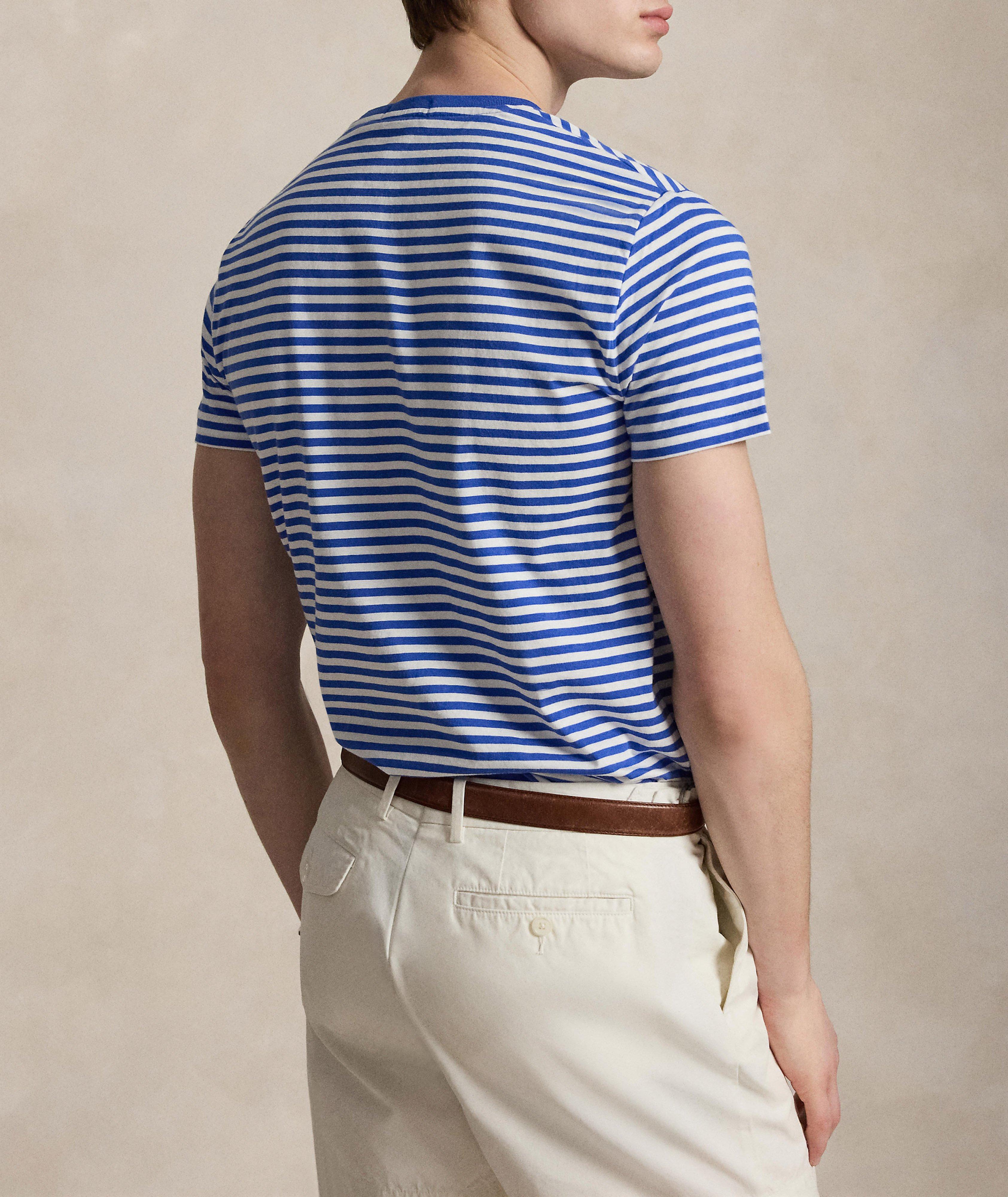 T-shirt encolure ronde jersey rayé coupe-standard image 7