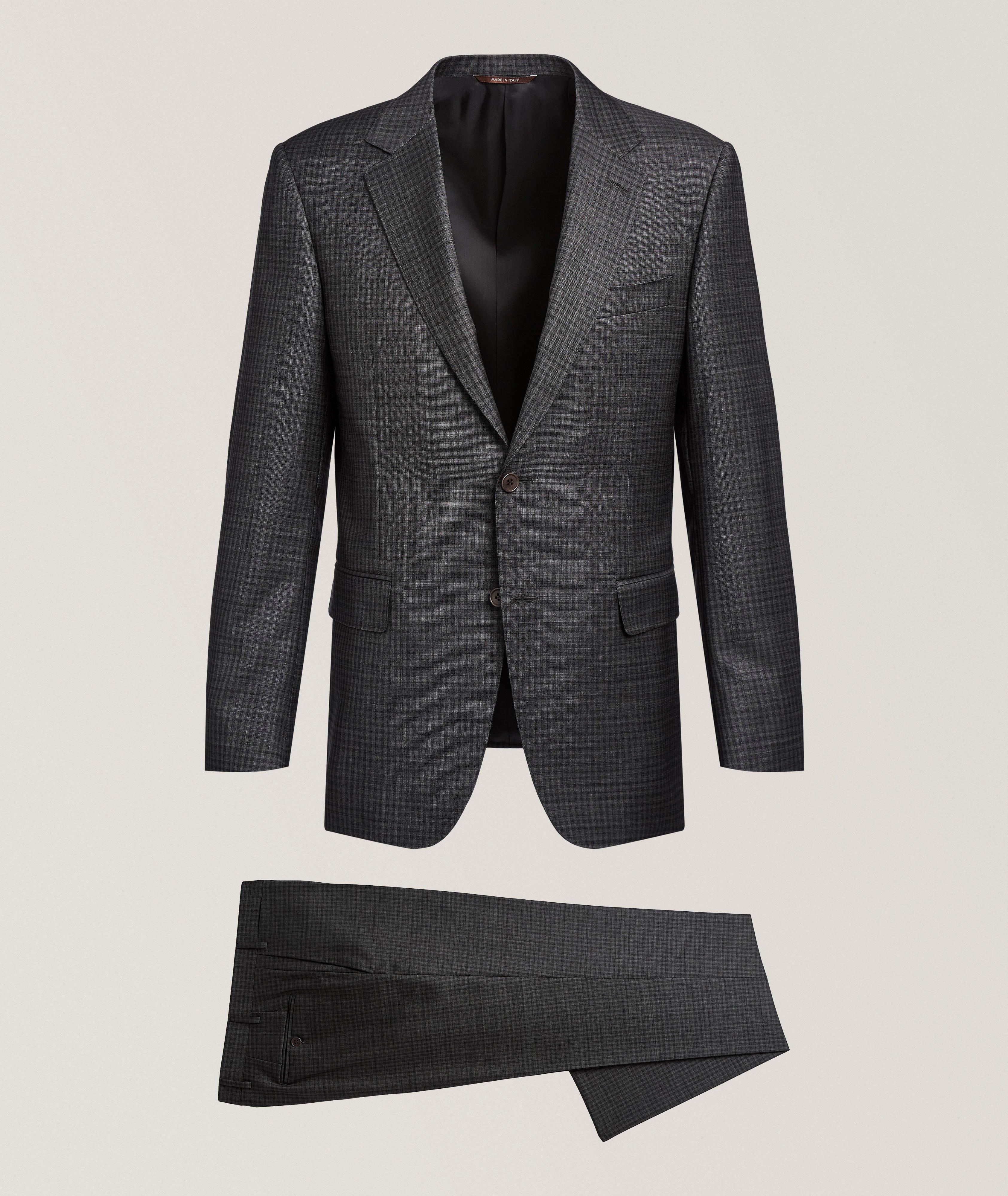 Canali Complet en laine vichy contemporain