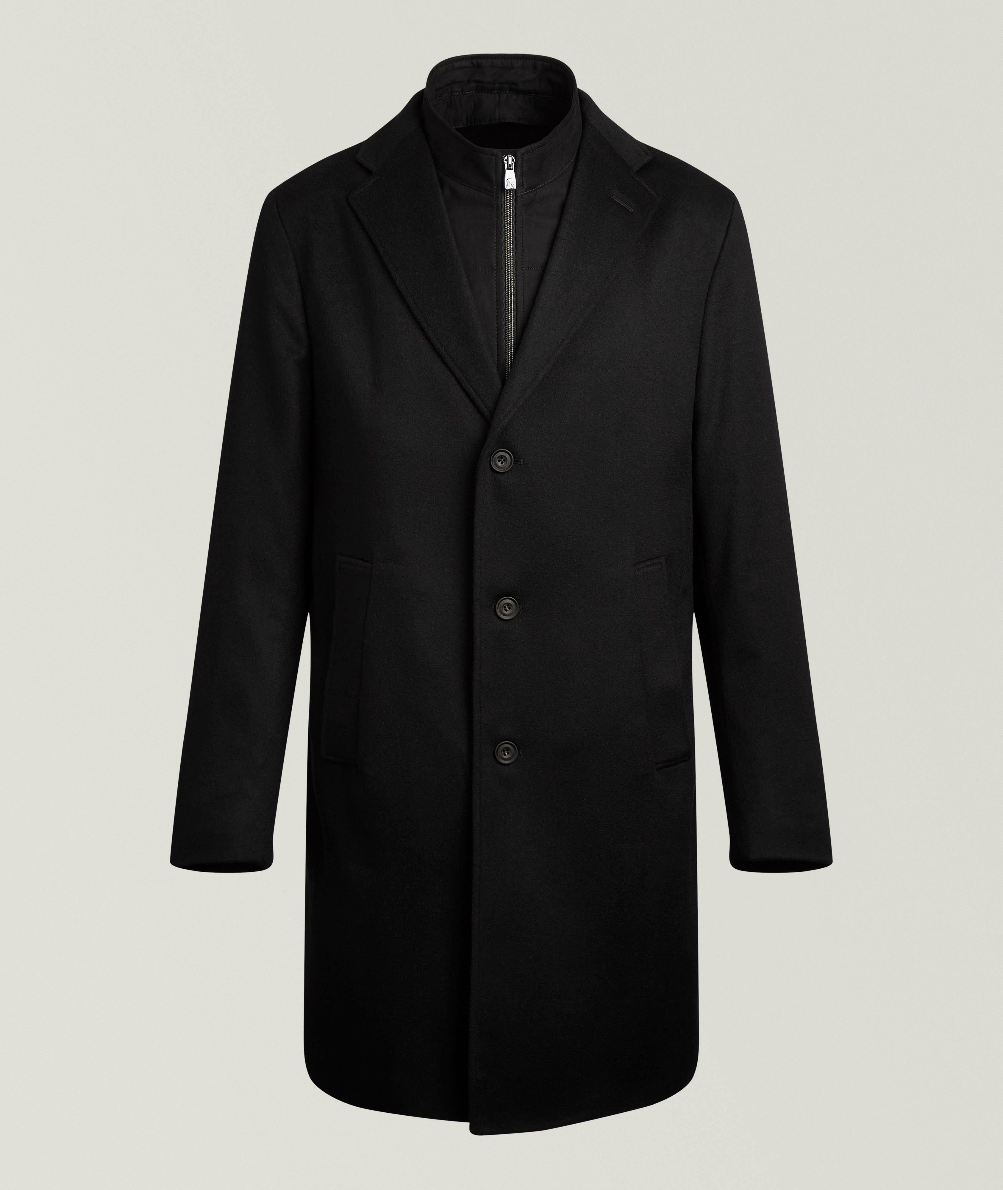 Corneliani CRNLIANI BLK ID SUEDE BIB OVERCOAT