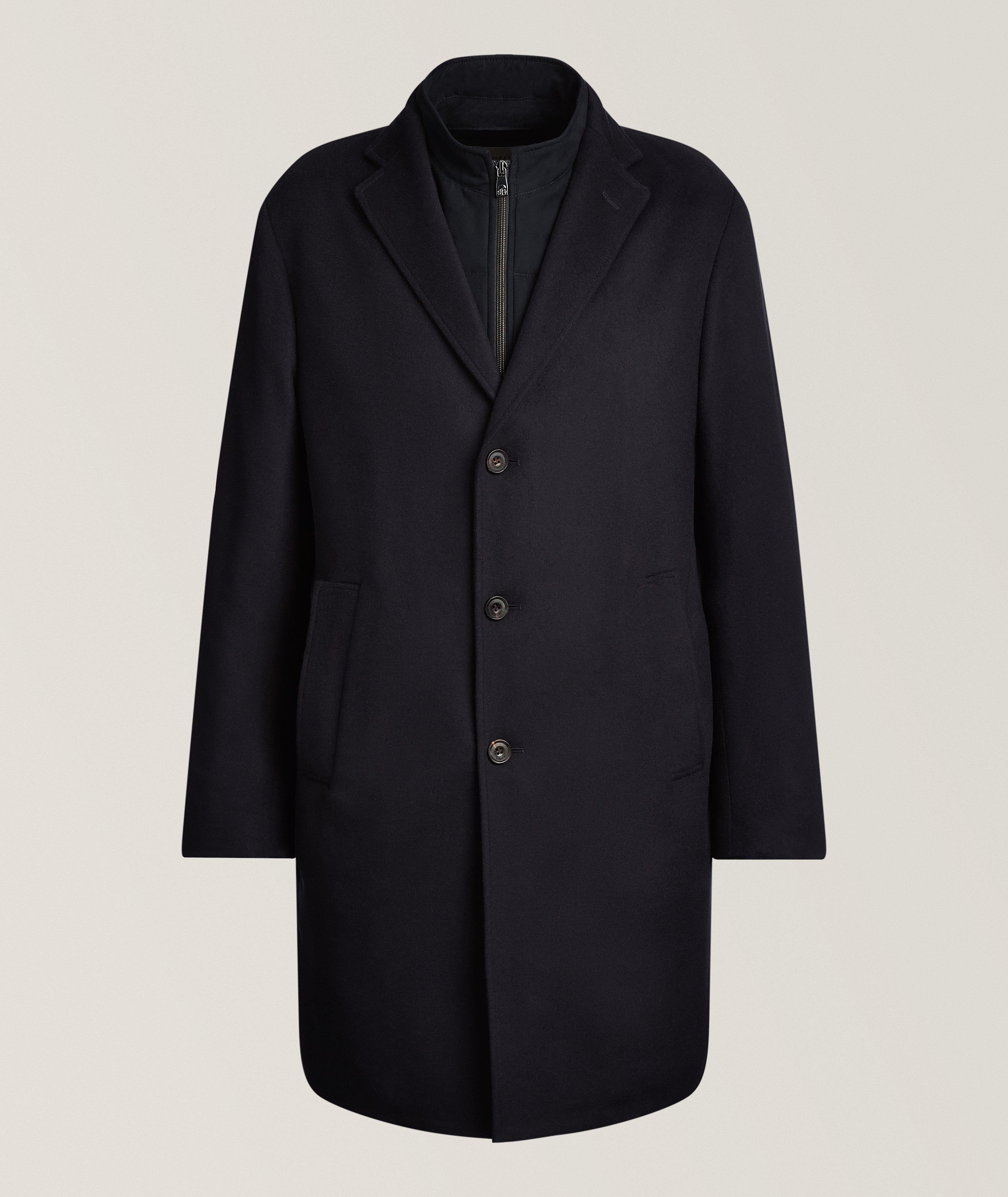 Corneliani Pardessus cachemire-laine vierge bavette amovible