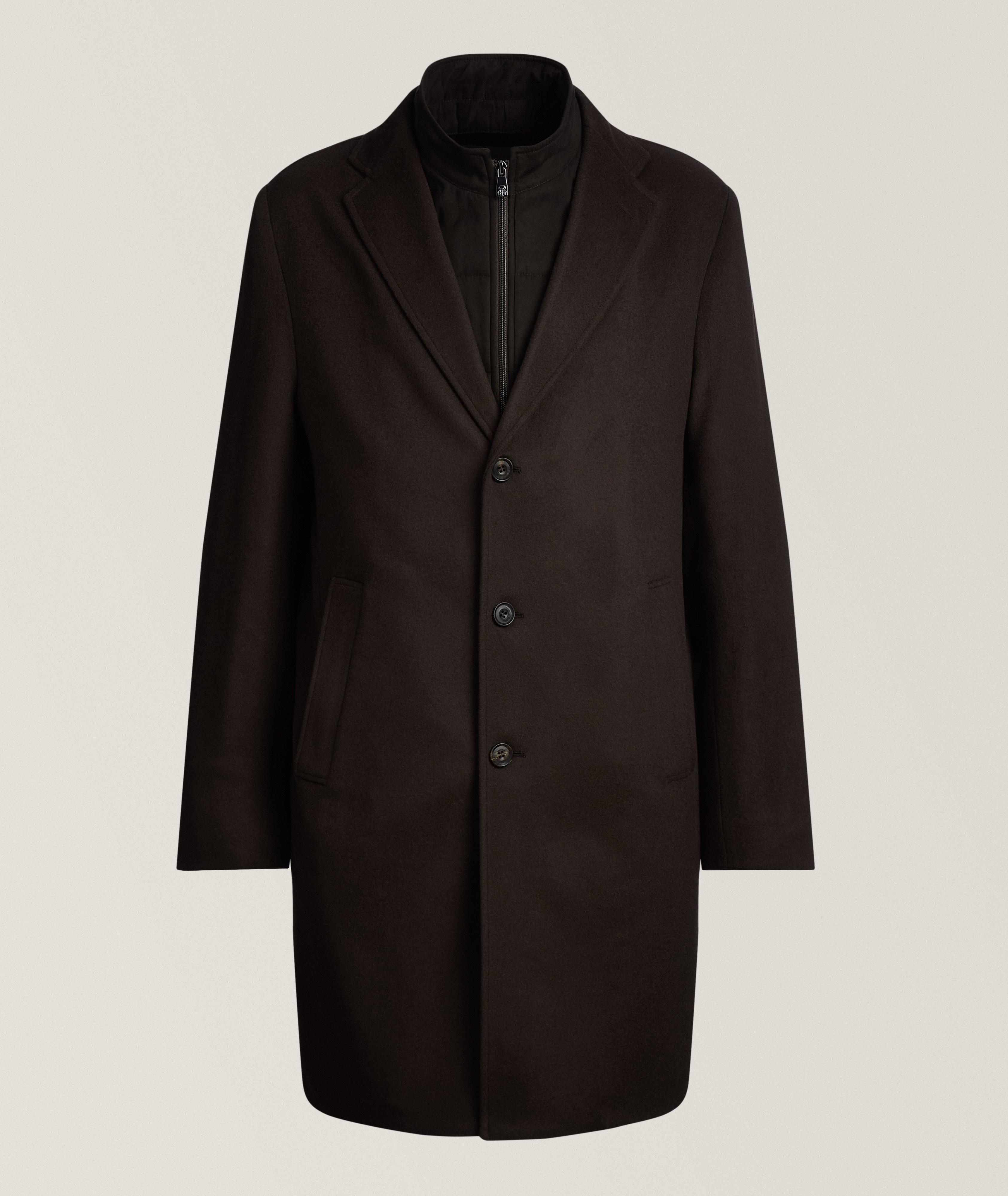 Corneliani Pardessus cachemire-laine vierge bavette amovible