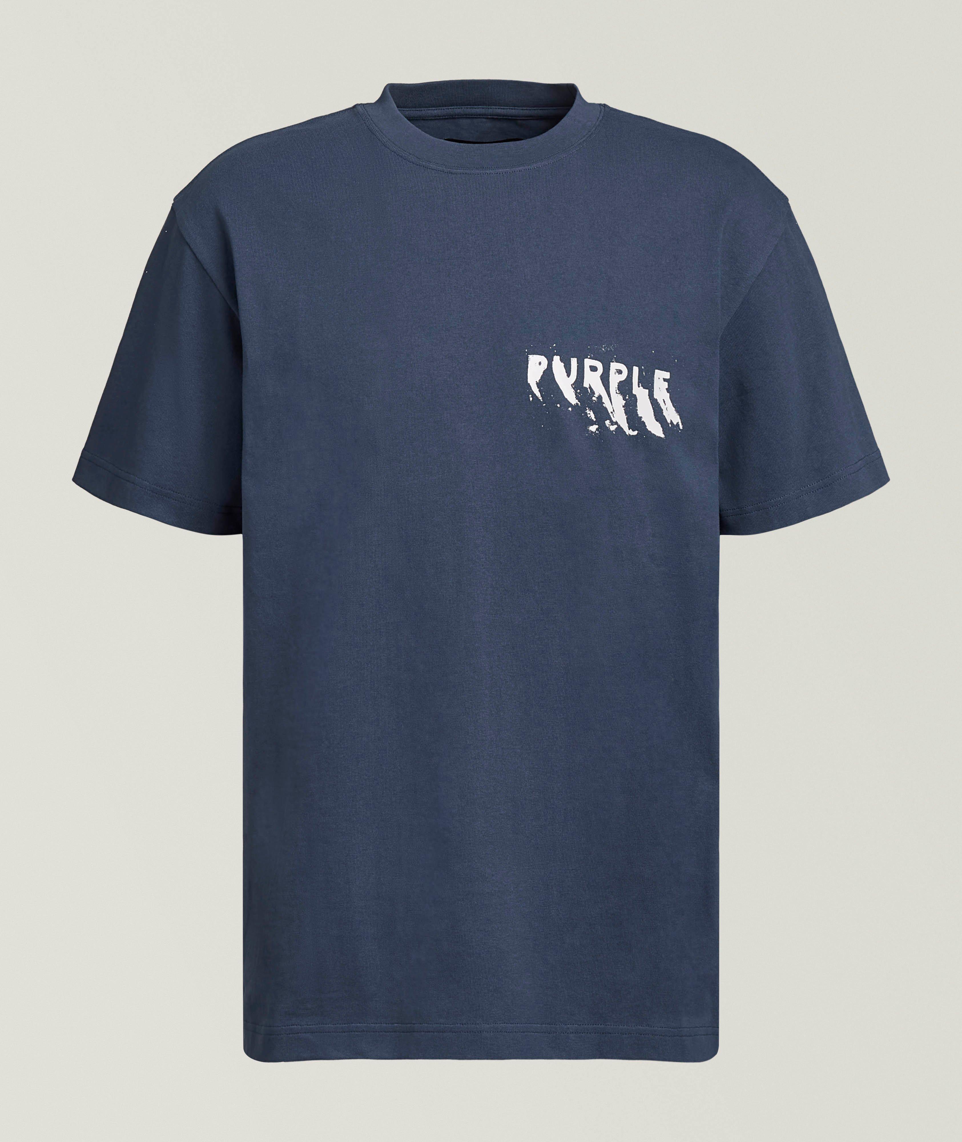 Purple Brand T-shirt coton logo peint