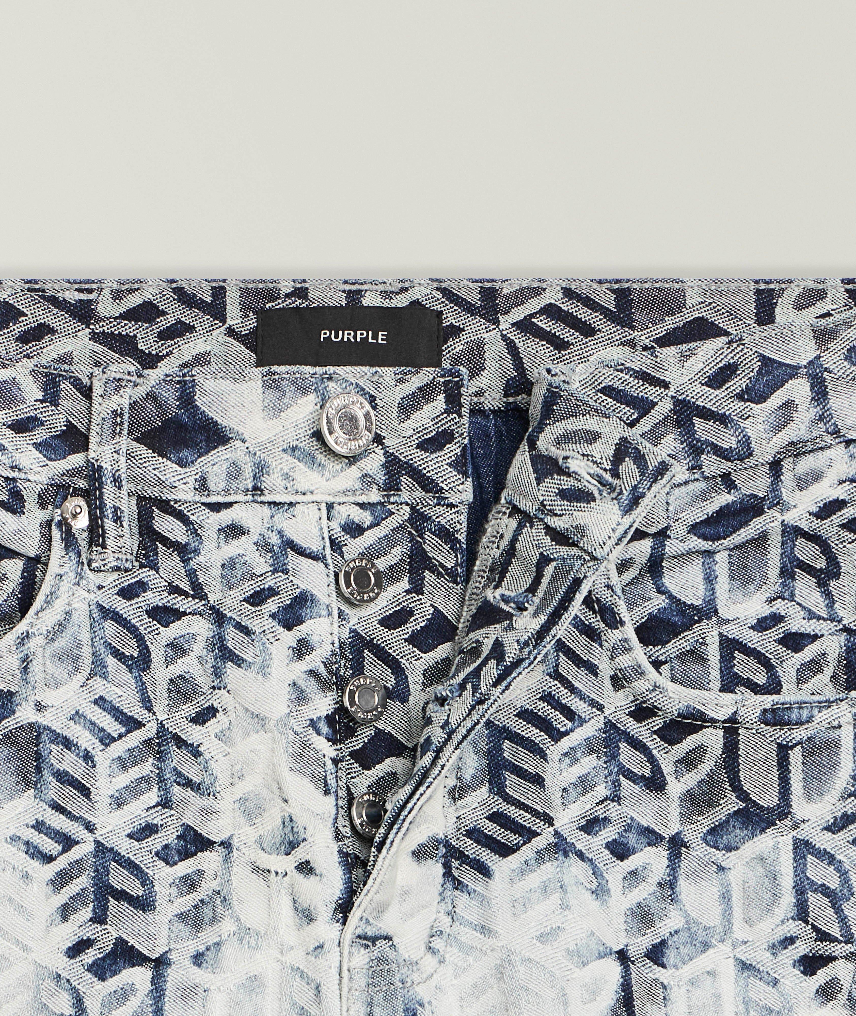 P001 Jacquard Monogram Skinny Jeans image 6