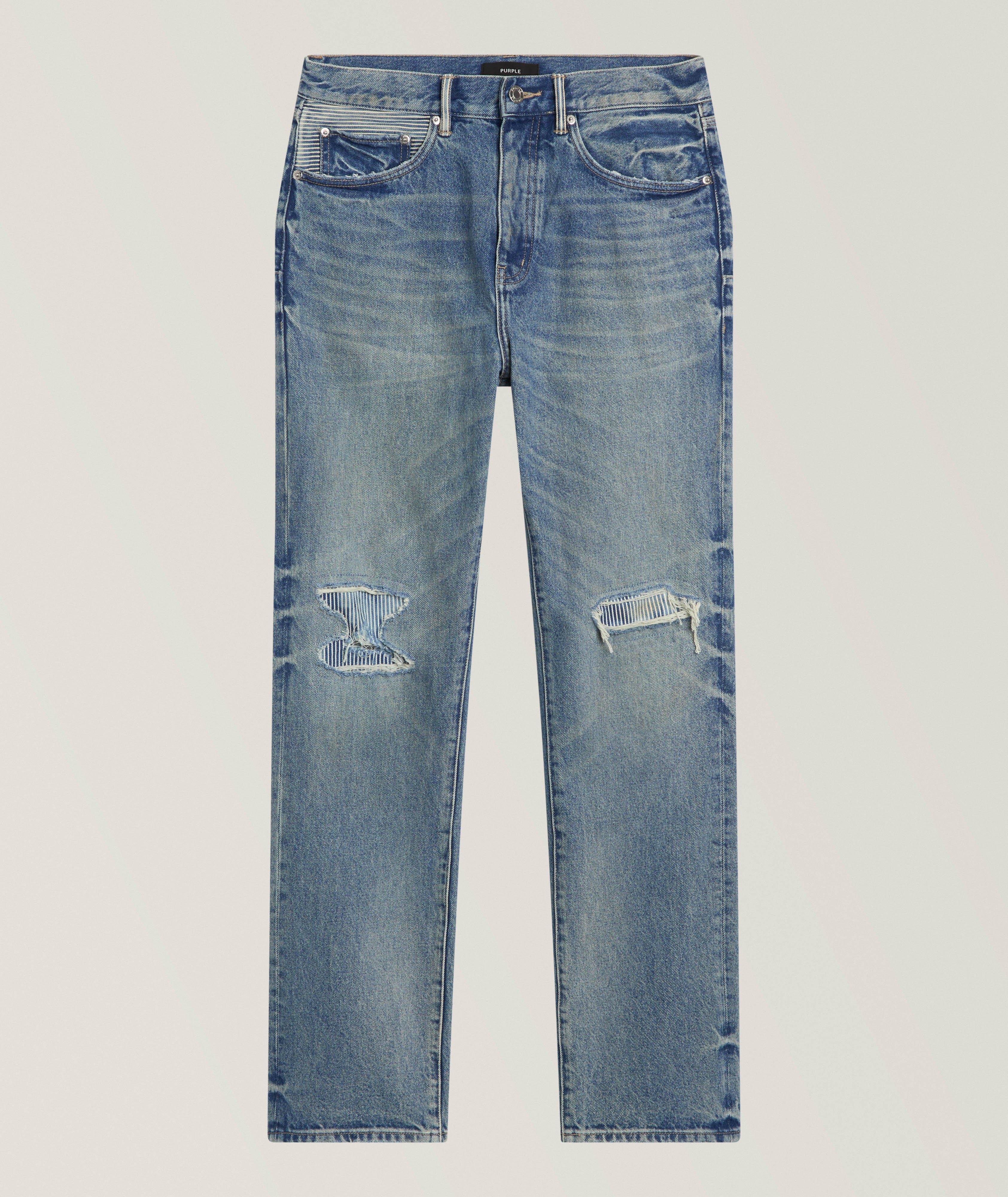 Purple Brand P011 Sun Faded Hickory Relaxed-Straight Jeans 