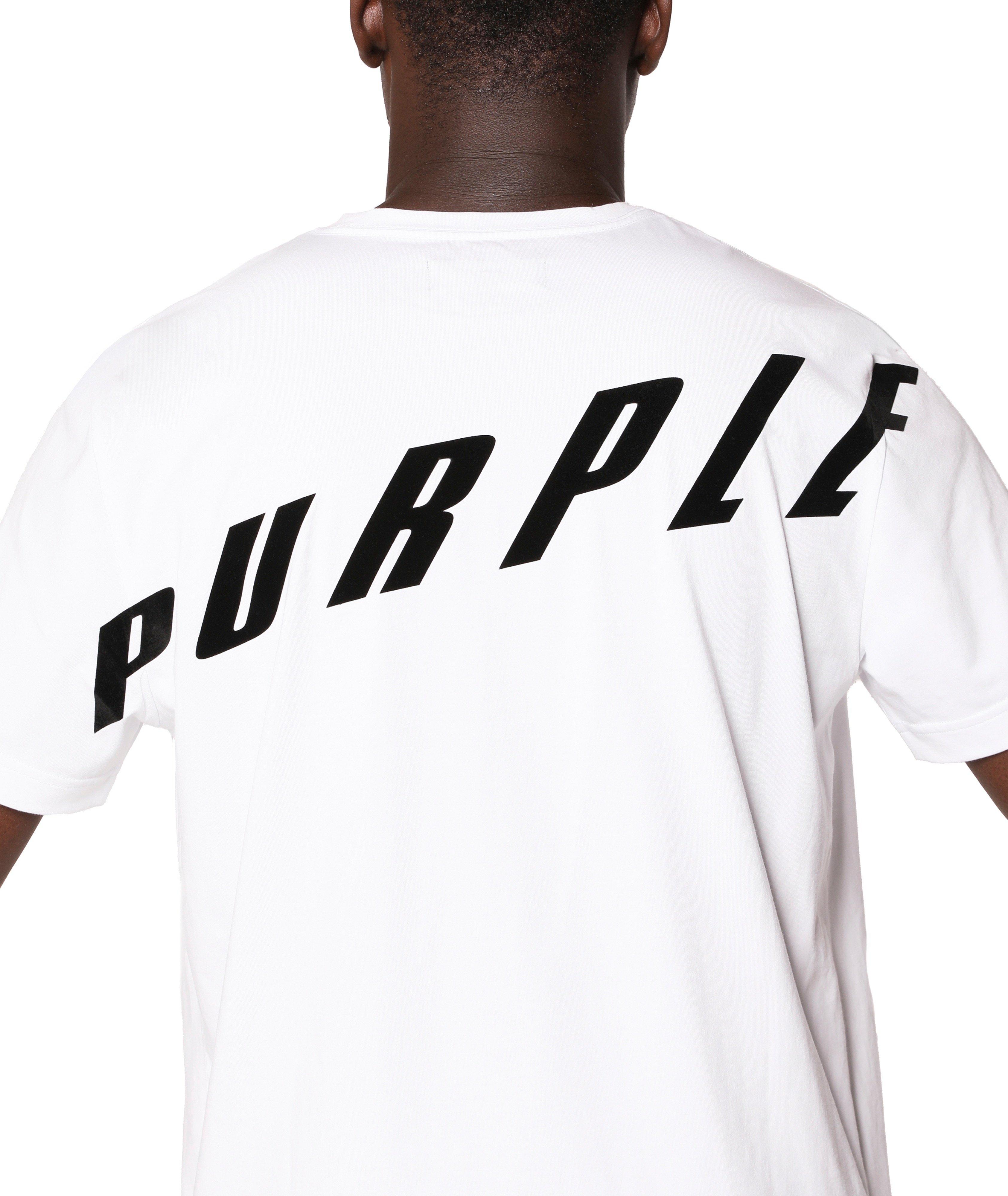 Flocked Ascending Wordmark Cotton T-Shirt  image 5