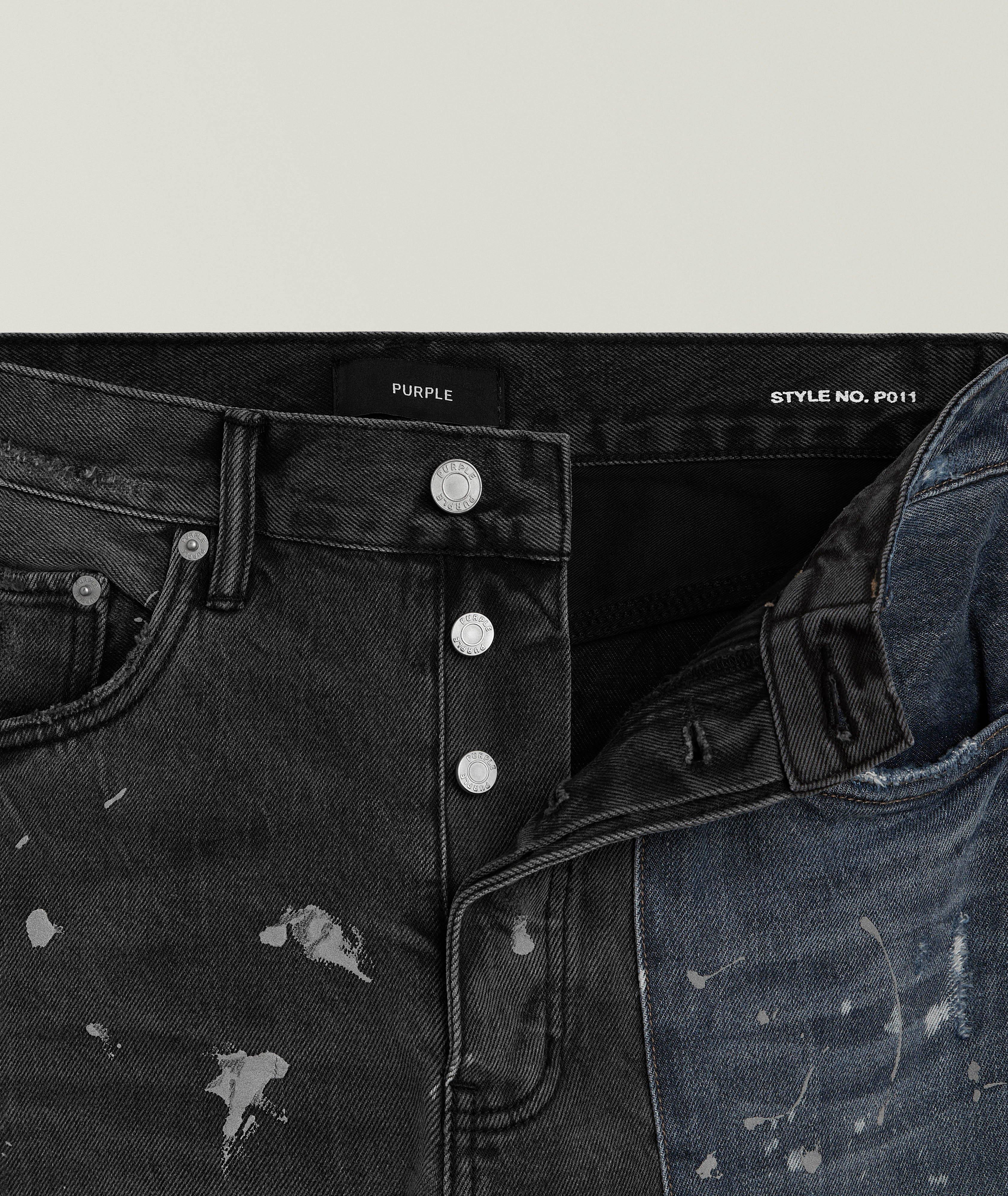 P011 Colour Block Relaxed Straight Jeans image 1
