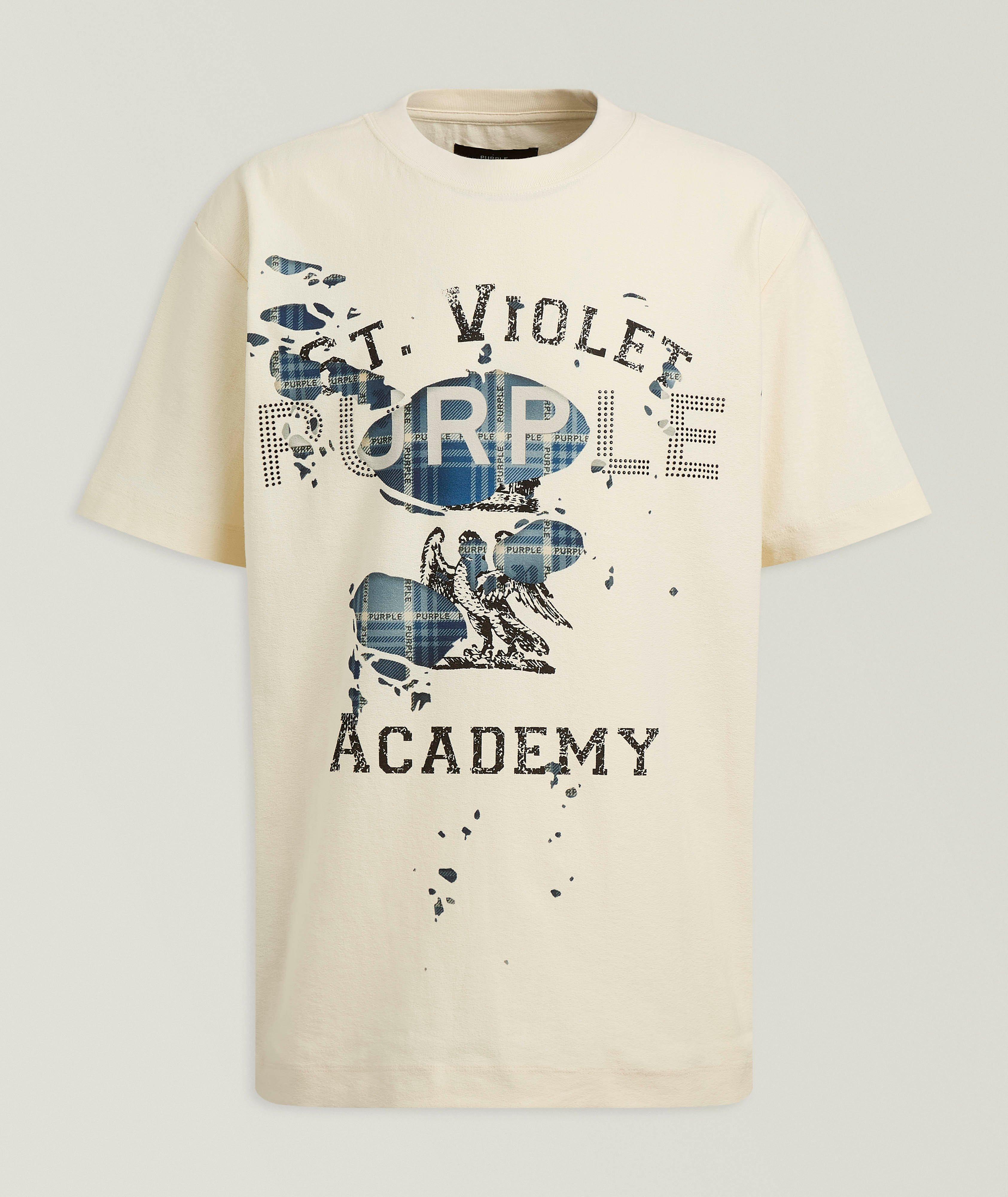 Purple Brand T-shirt quadrillé St. Violet