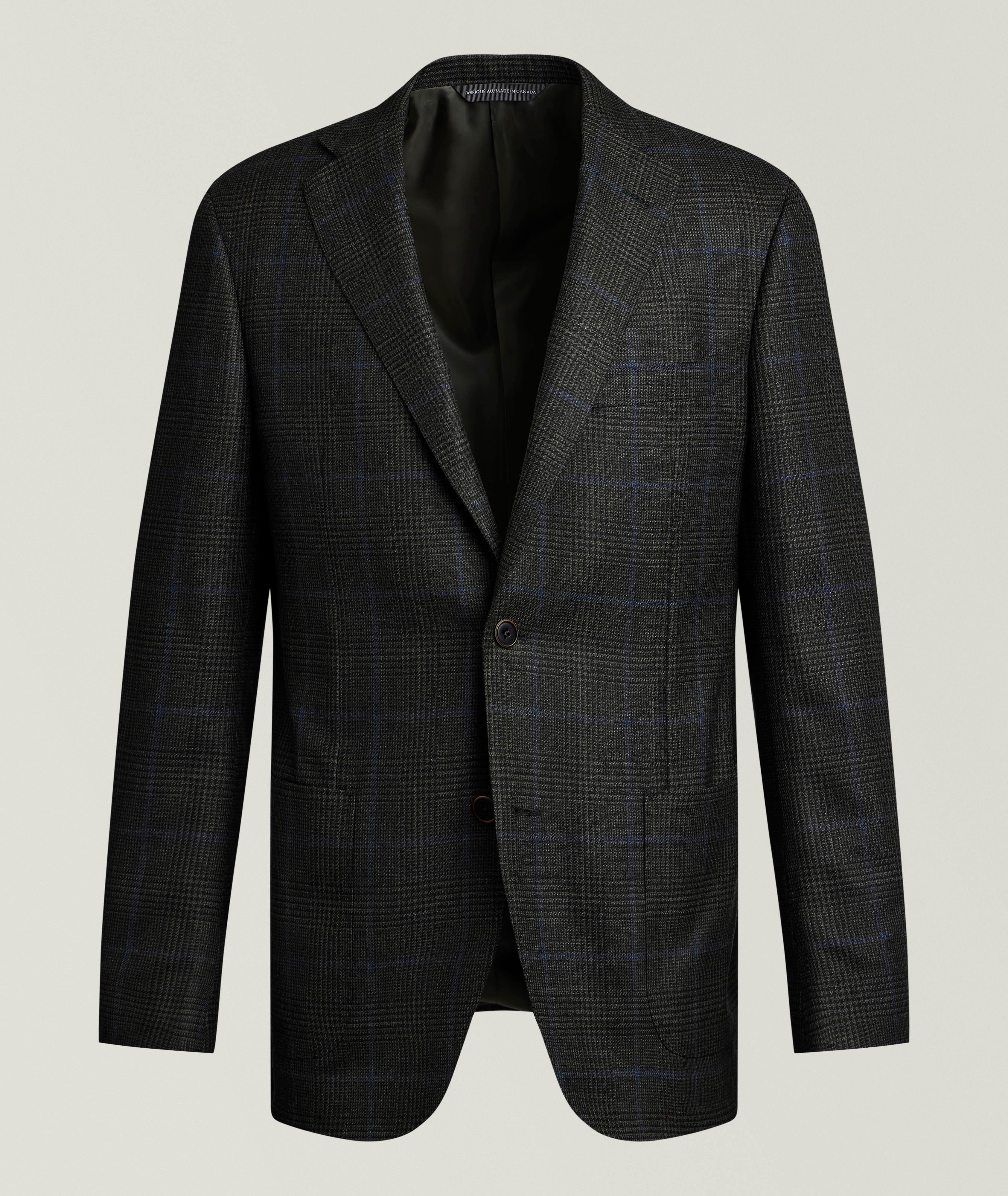 Samuelsohn Cosmo Plaid Wool Sport Jacket