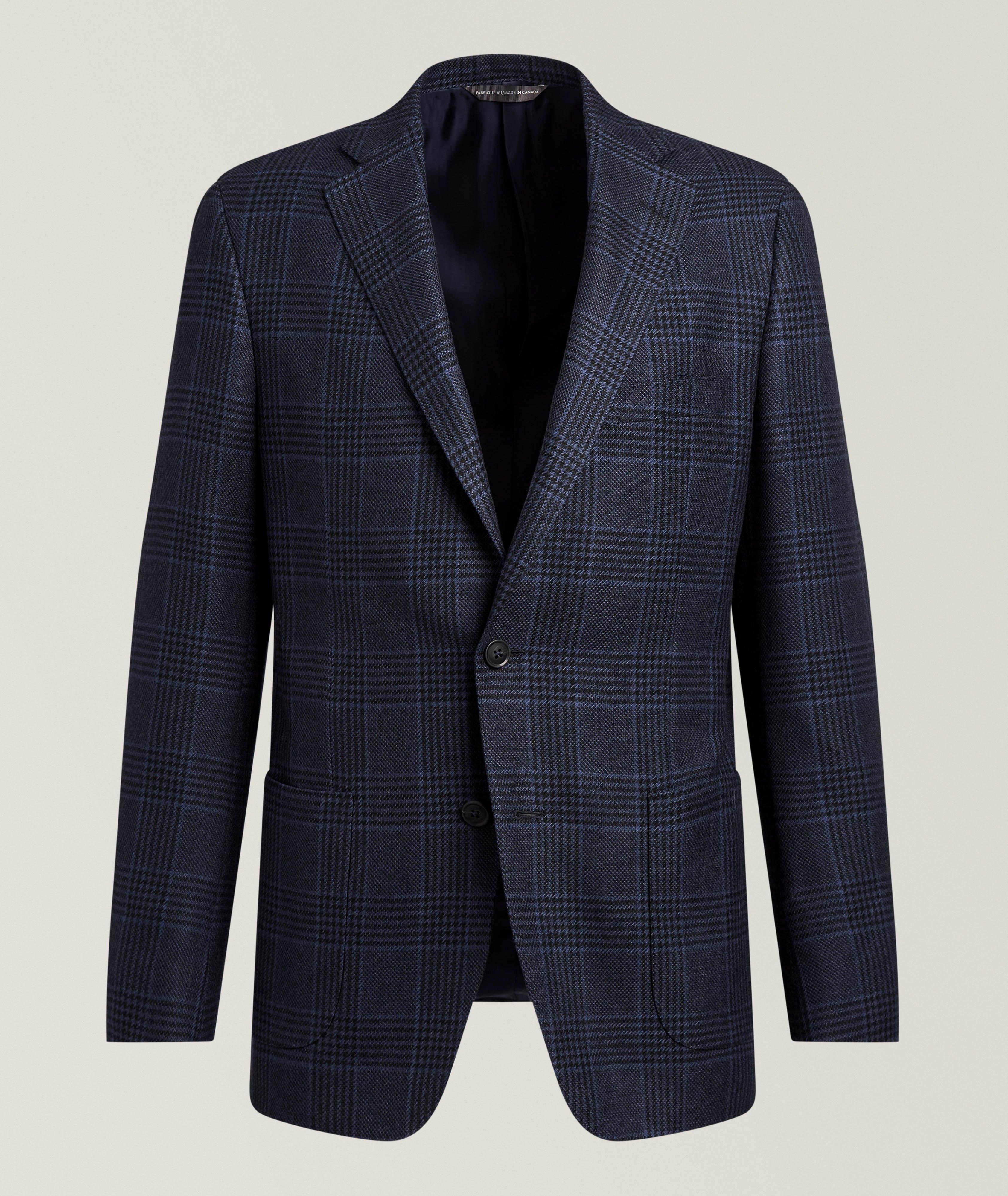 Samuelsohn Cosmo Checked Wool-Cashmere Sport Jacket