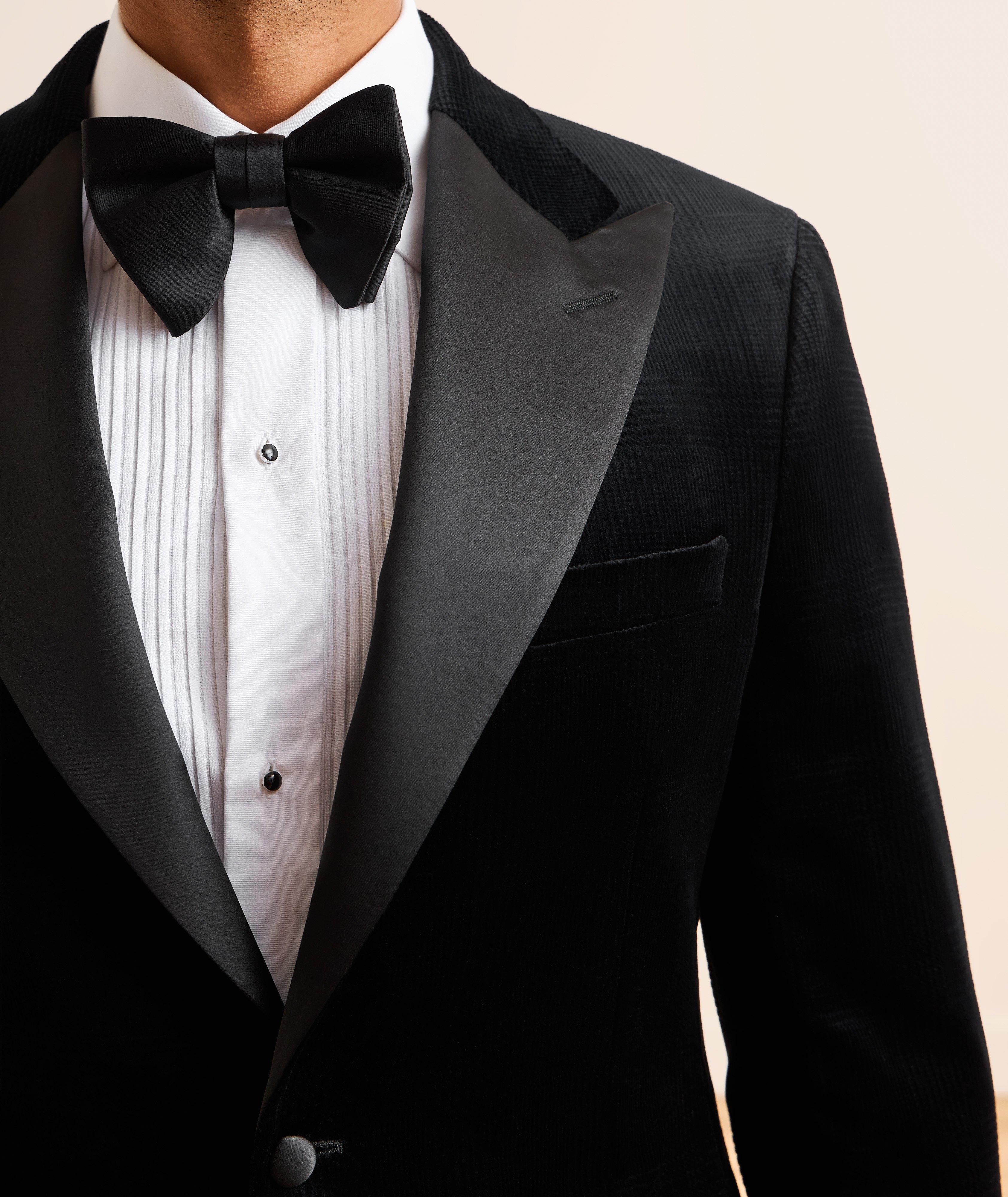 Velvet Plaid Tuxedo Jacket image 3