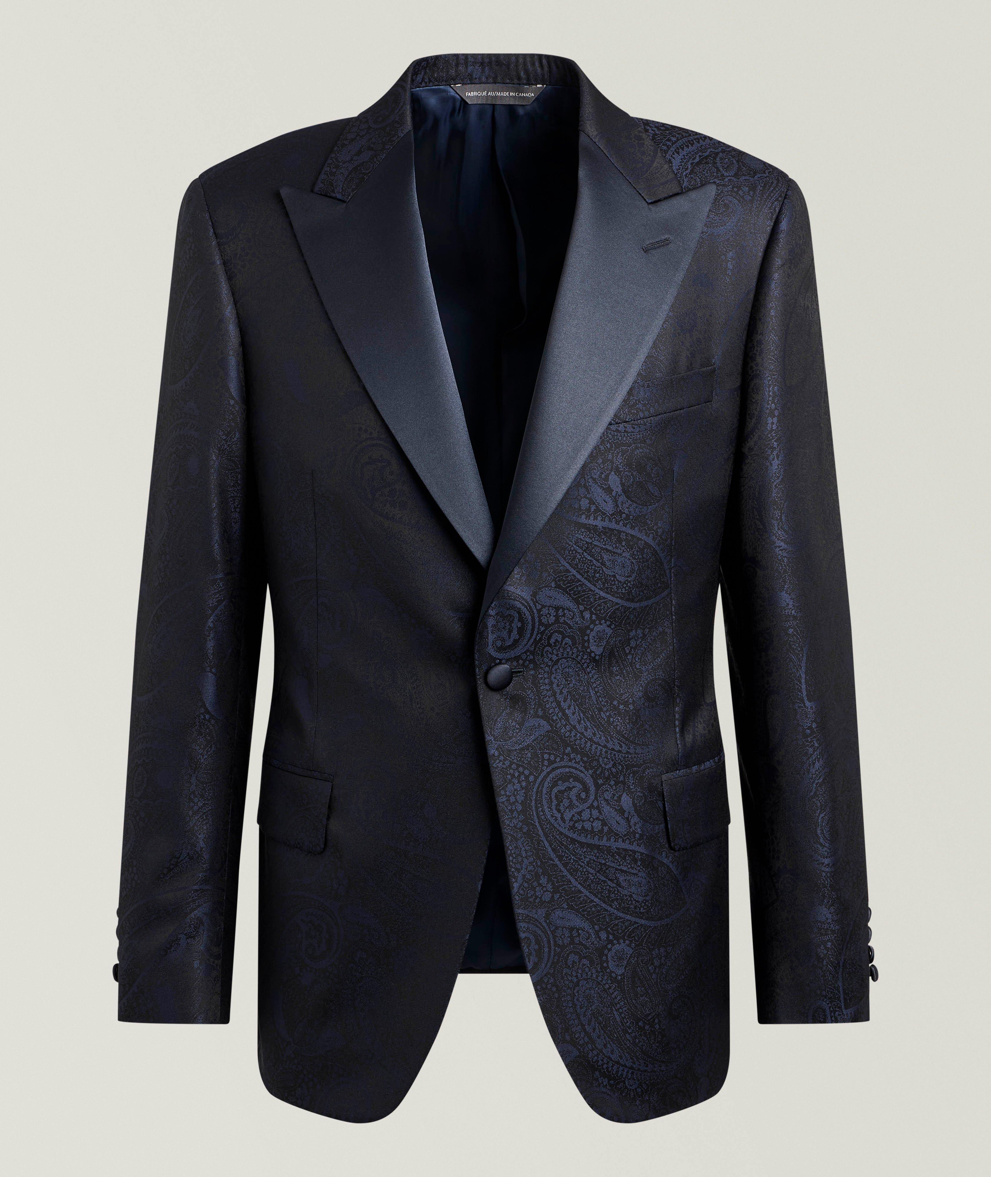 Samuelsohn Veston smoking soie-laine paisley