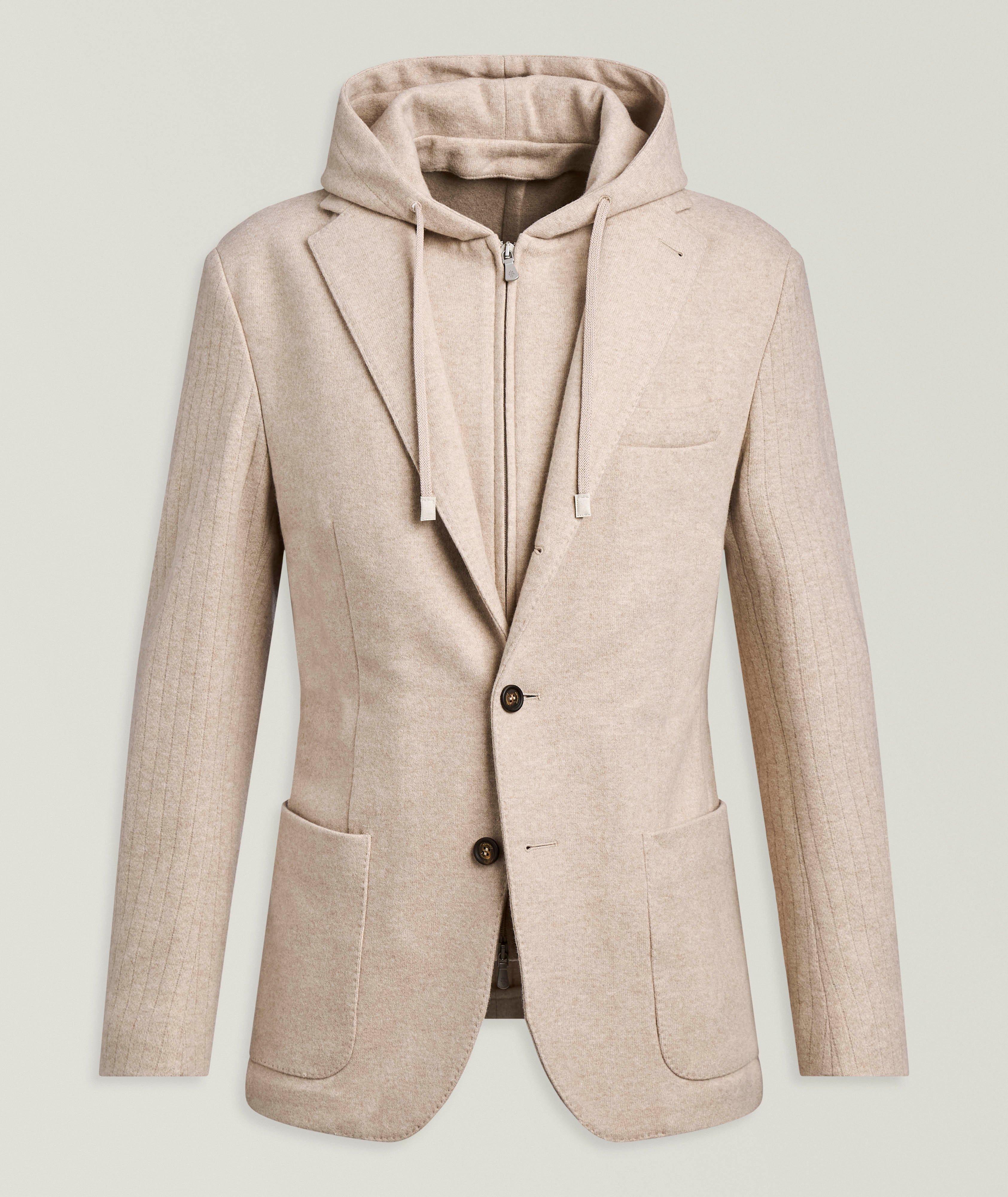 Eleventy Wool Knit Bib Sport Jacket