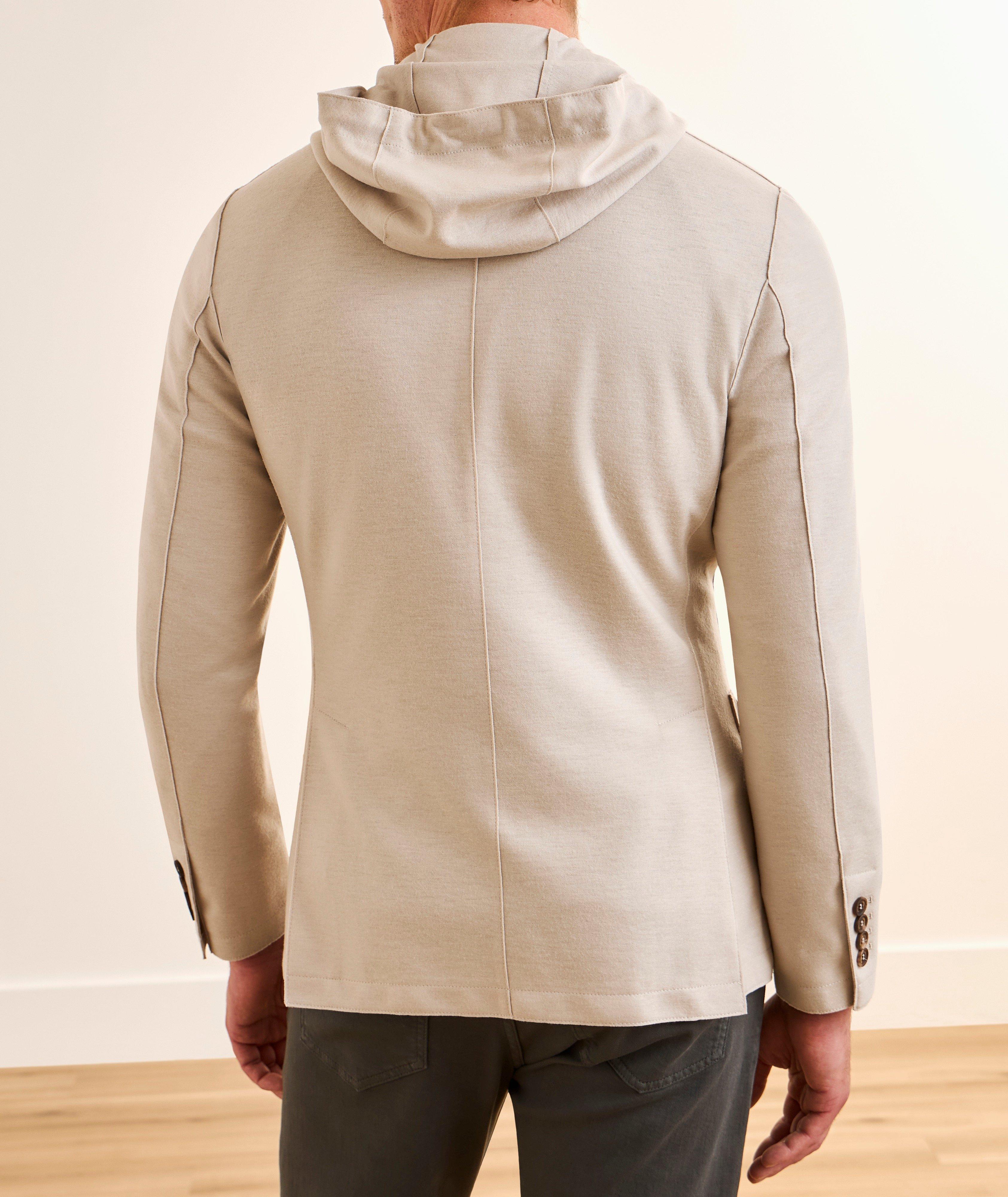 Veston sport coton-mélange bavette à capuche image 2