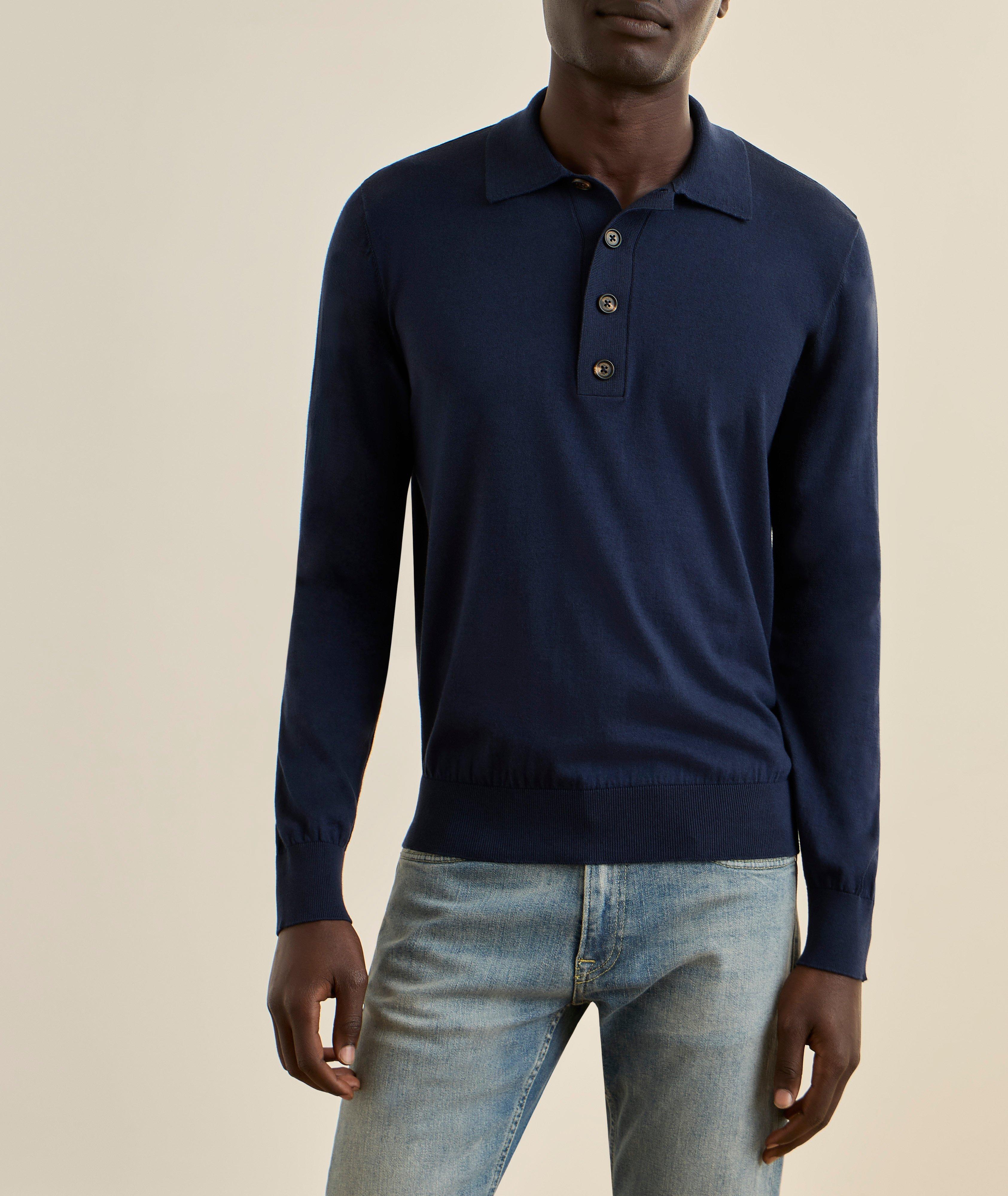 Cotton-Cashmere Knit Polo image 1
