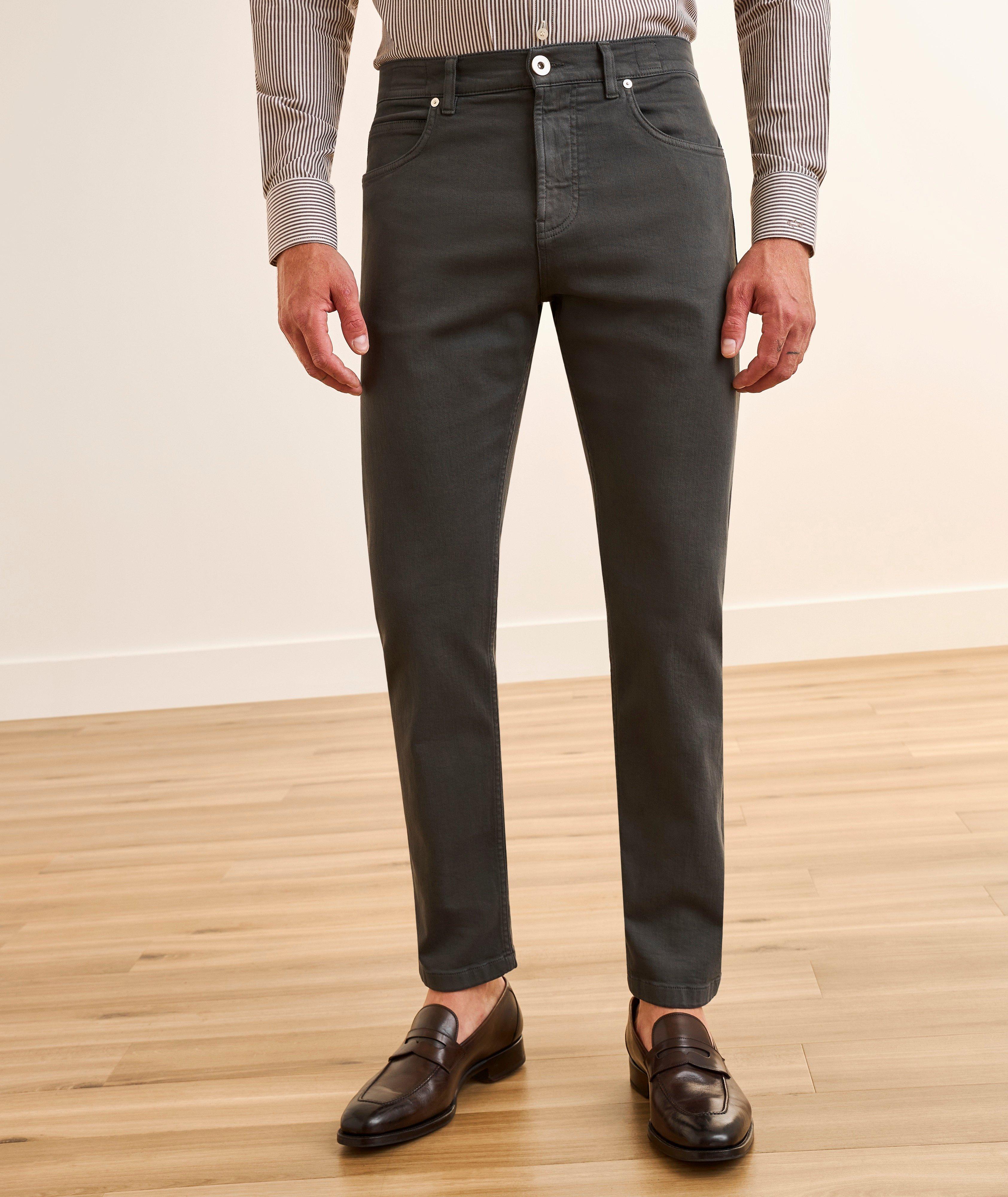 Cotton-Stretch Five-Pocket Pants image 2