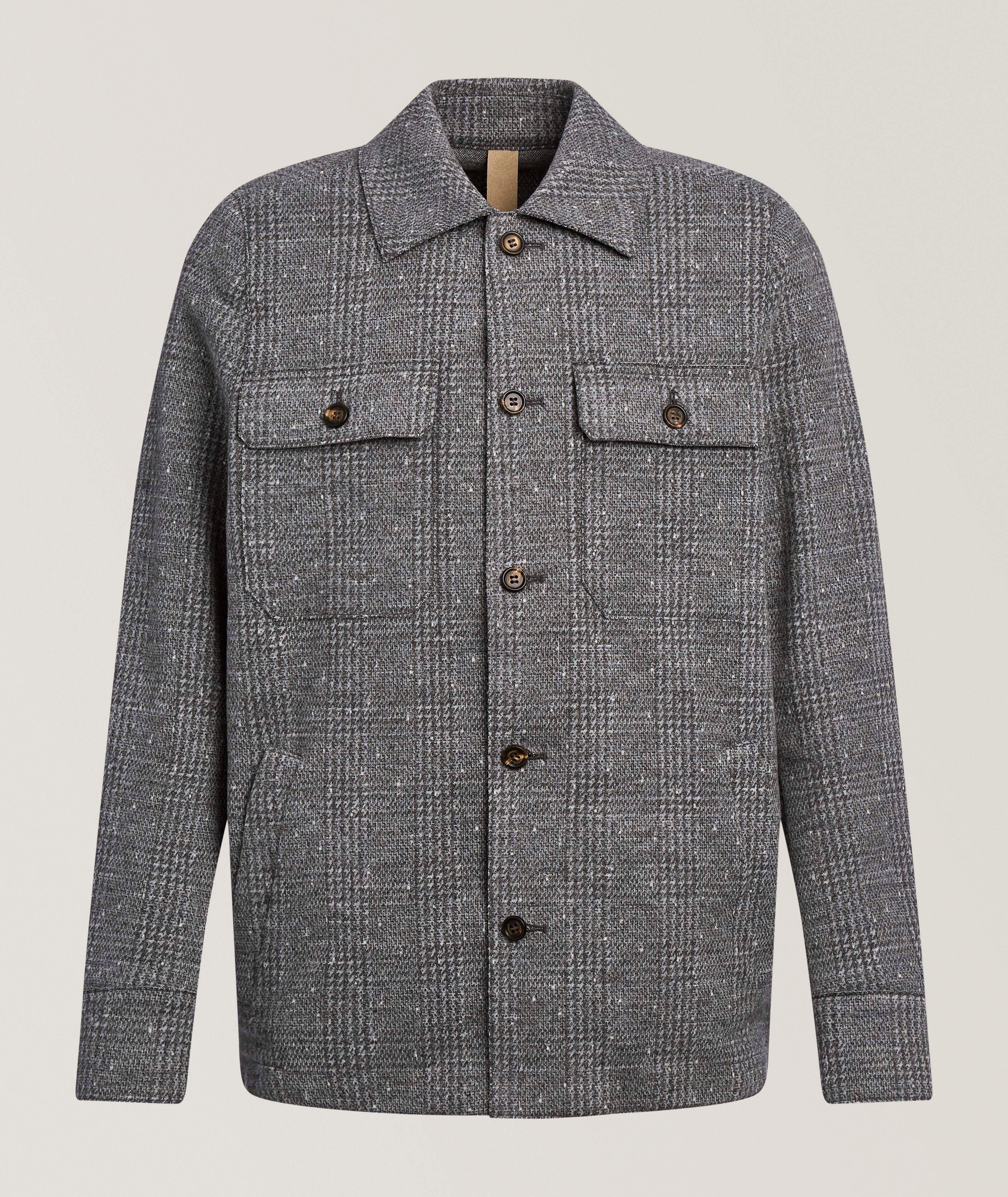 Eleventy Glen Plaid Overshirt