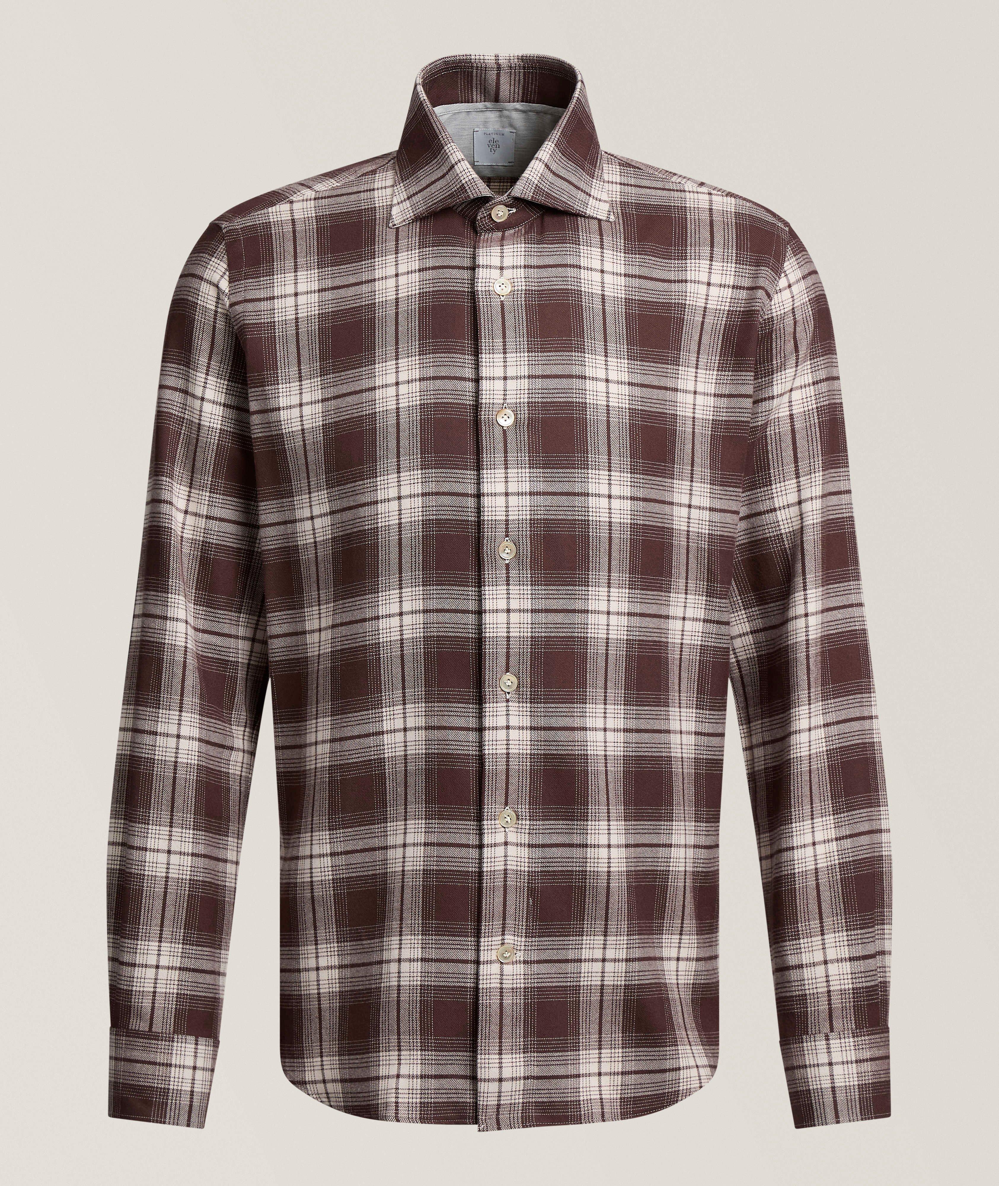 Eleventy Plaid Flannel Shirt 