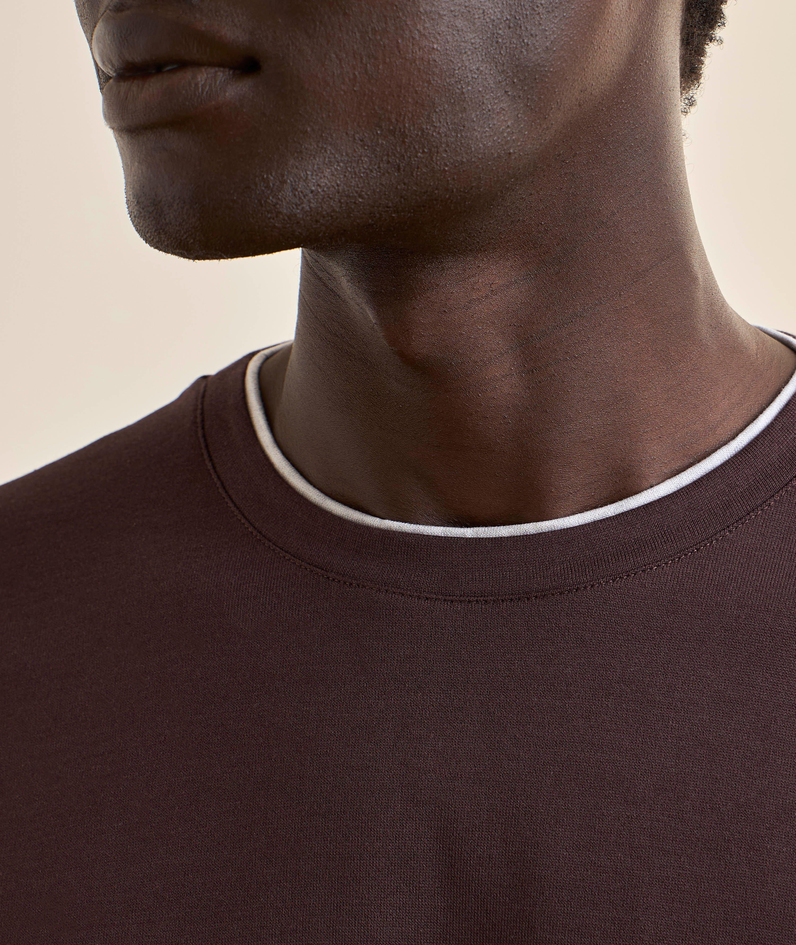 Layered Trim Cotton T-Shirt  image 3
