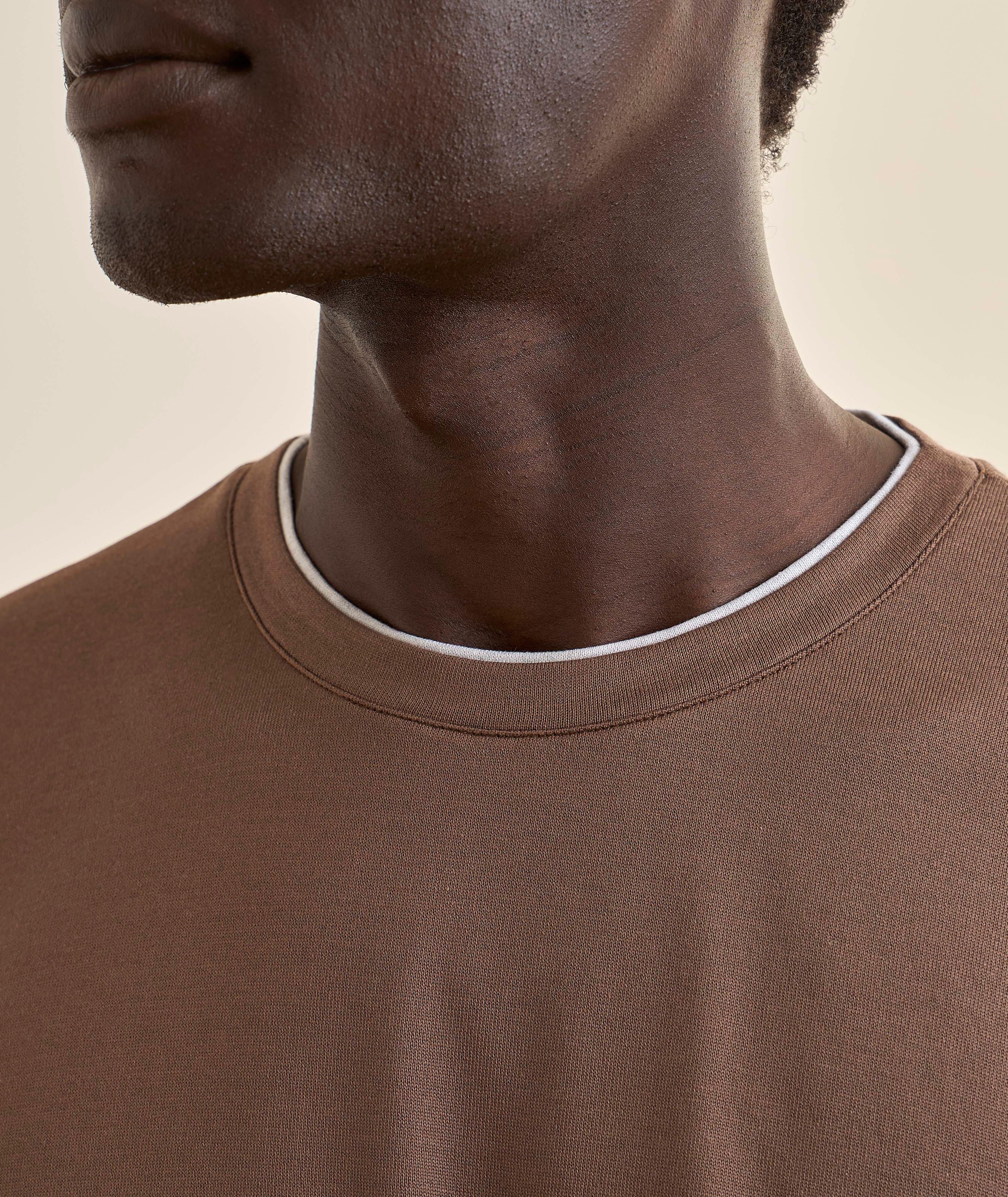 Layered Trim Cotton T-Shirt  image 3
