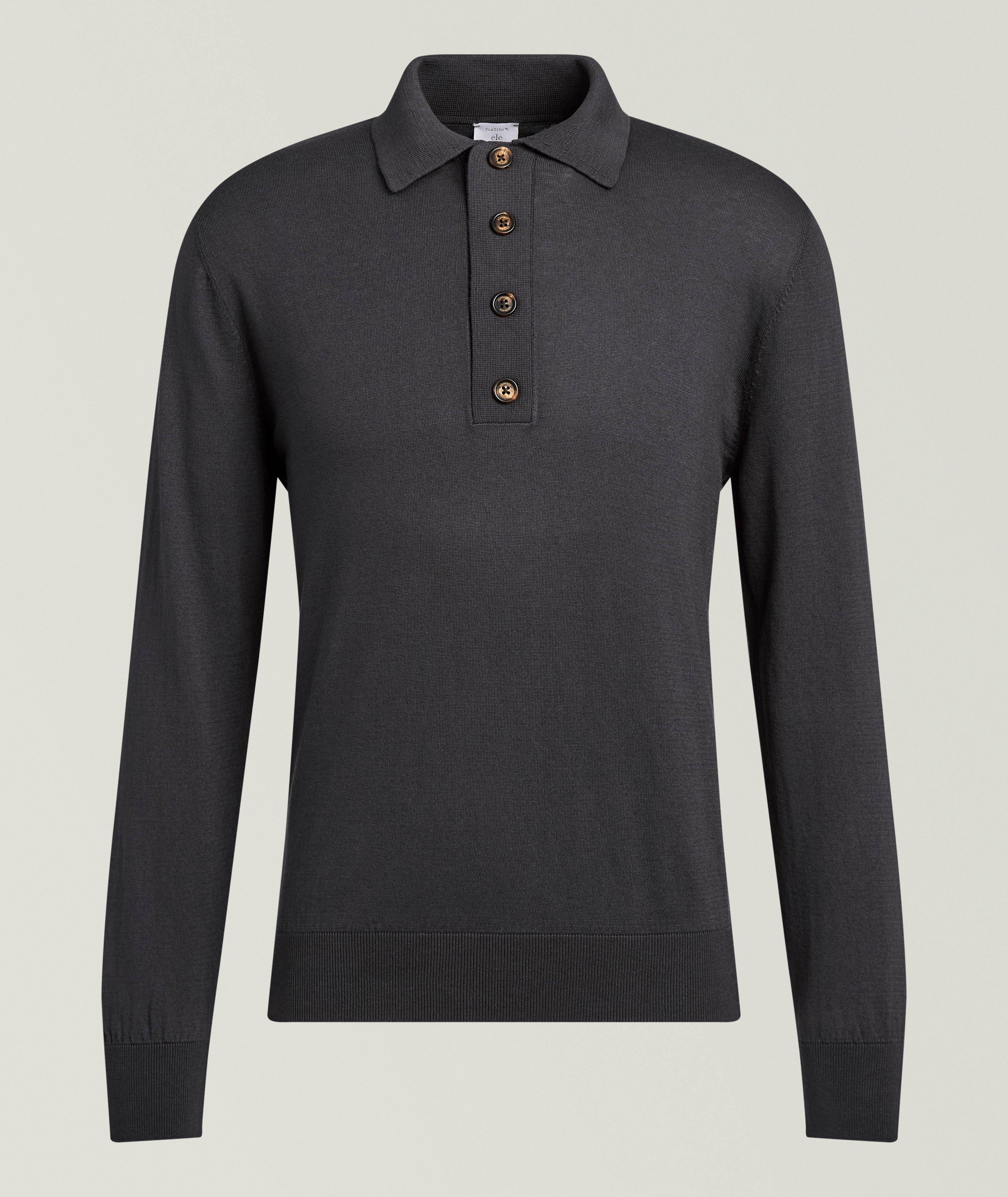 Eleventy Cotton-Cashmere Knit Polo