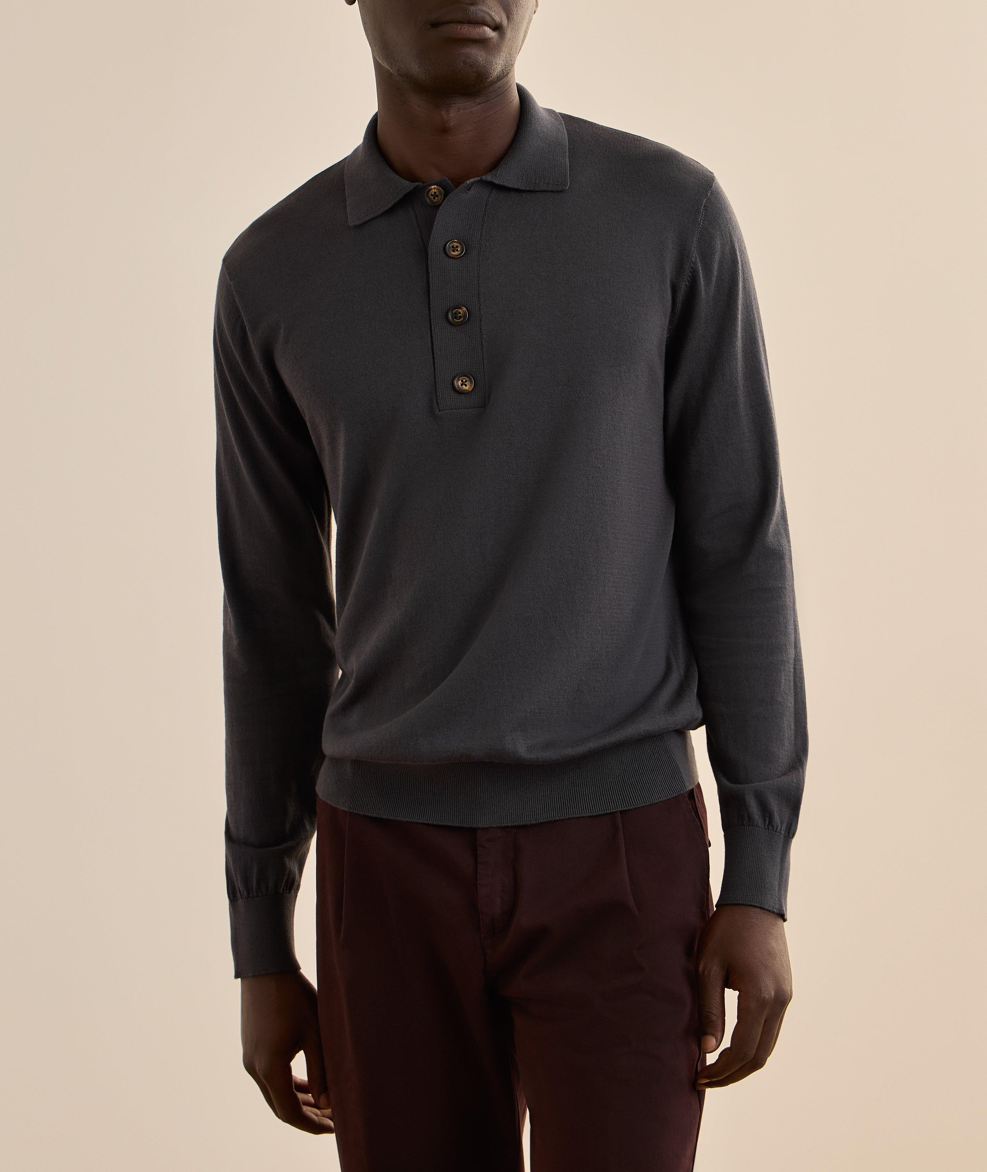 Cotton-Cashmere Knit Polo image 1