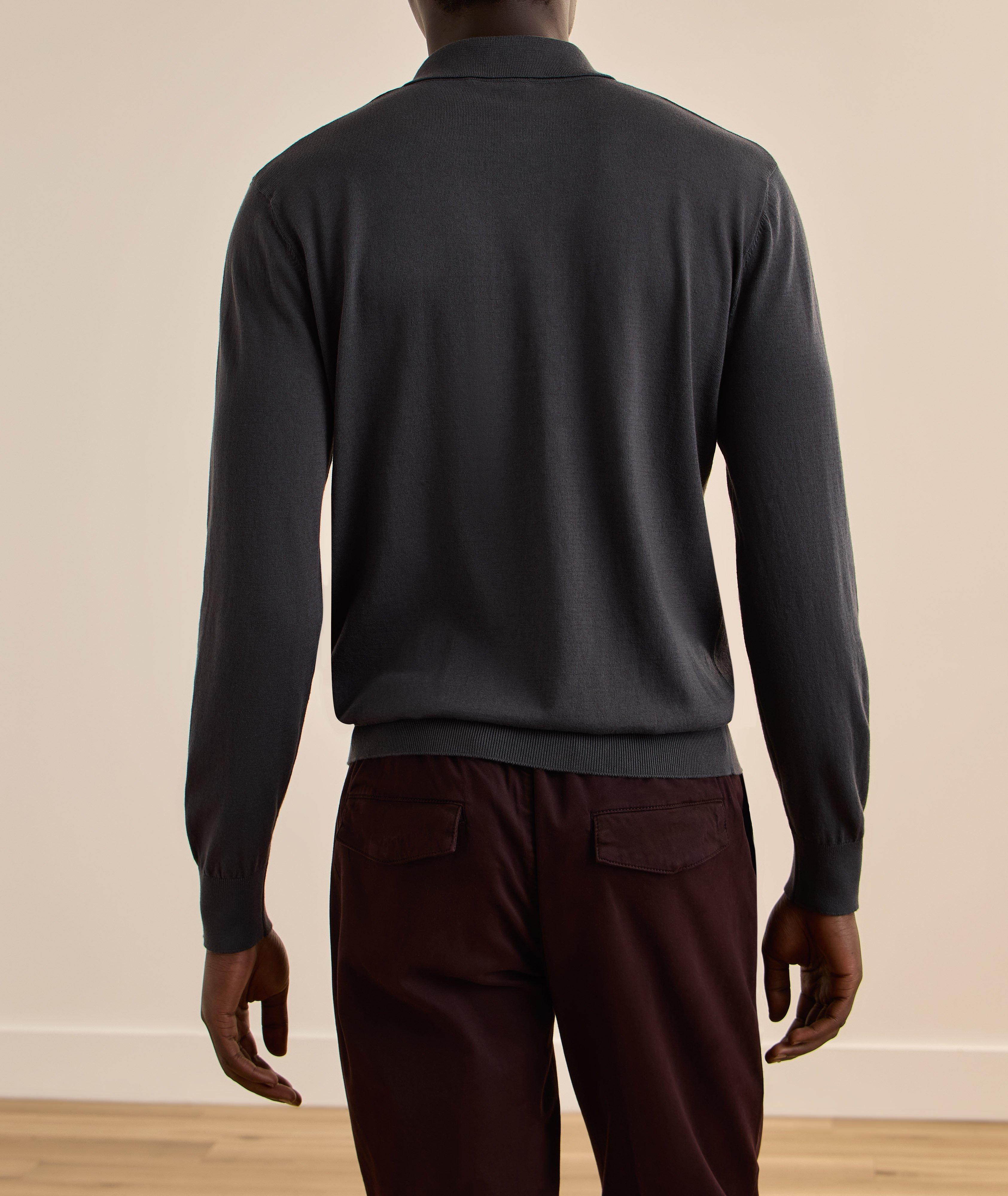 Cotton-Cashmere Knit Polo image 2