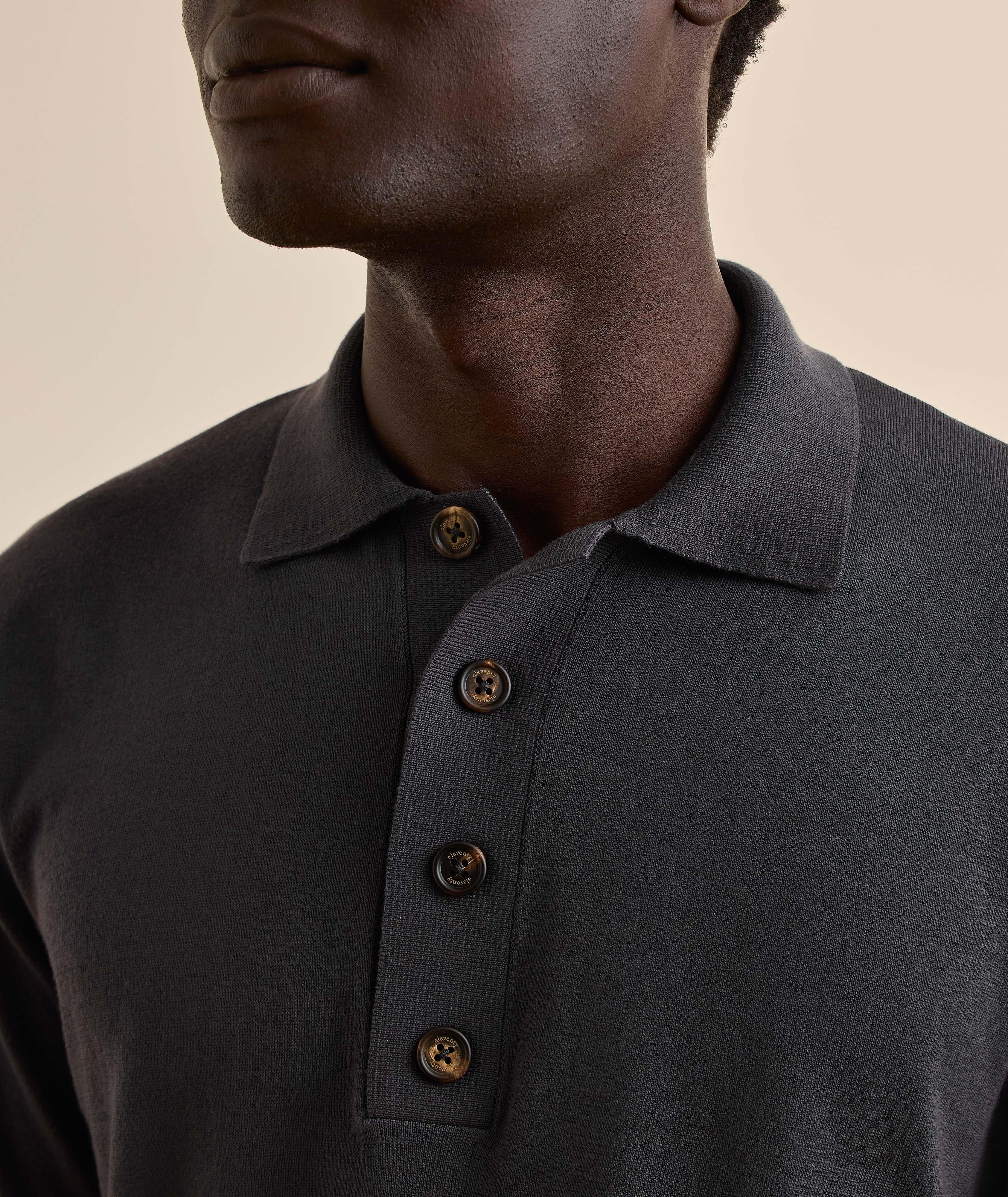 Cotton-Cashmere Knit Polo image 3