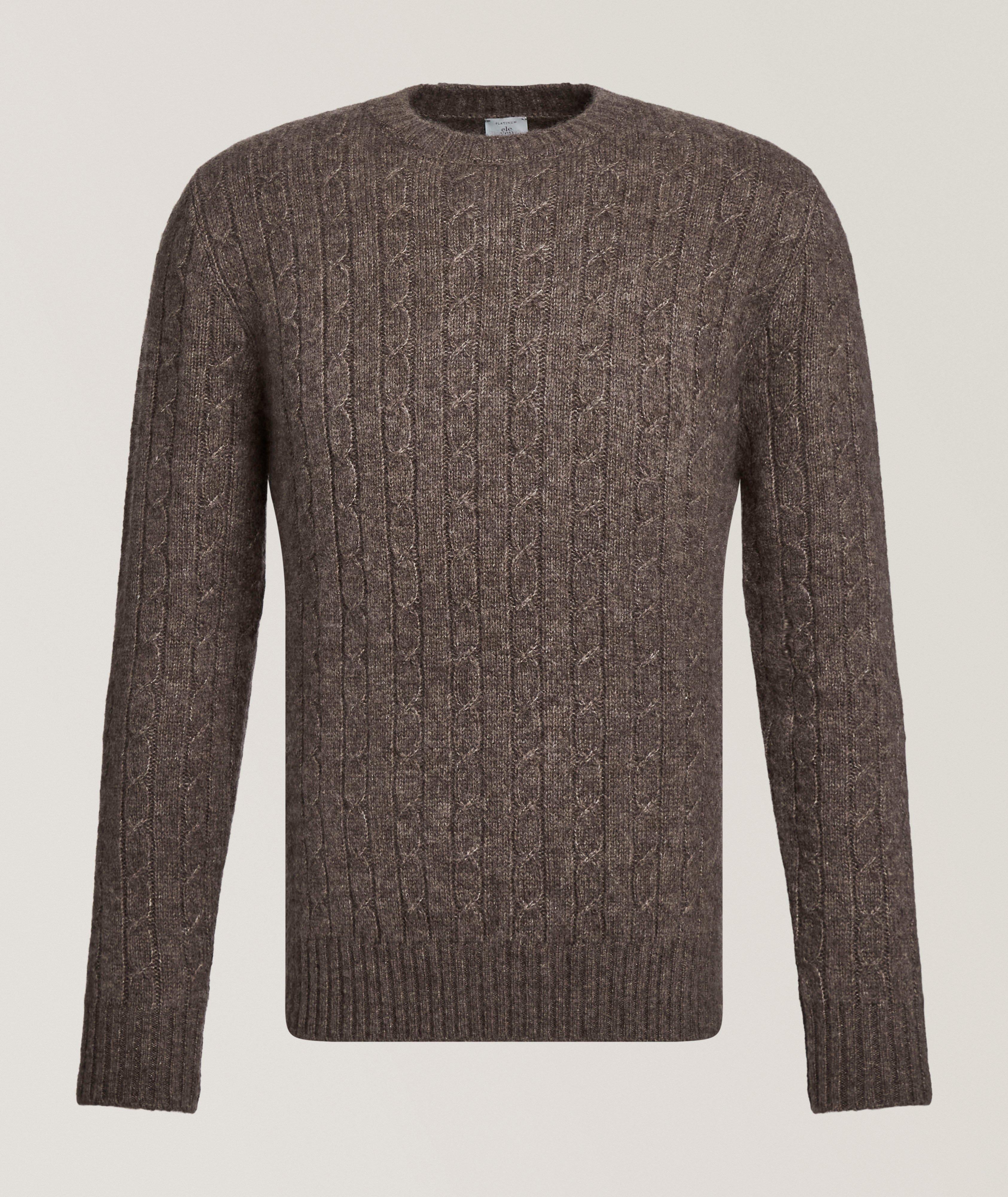 Eleventy Cable Knit Cashmere-Blend Sweater