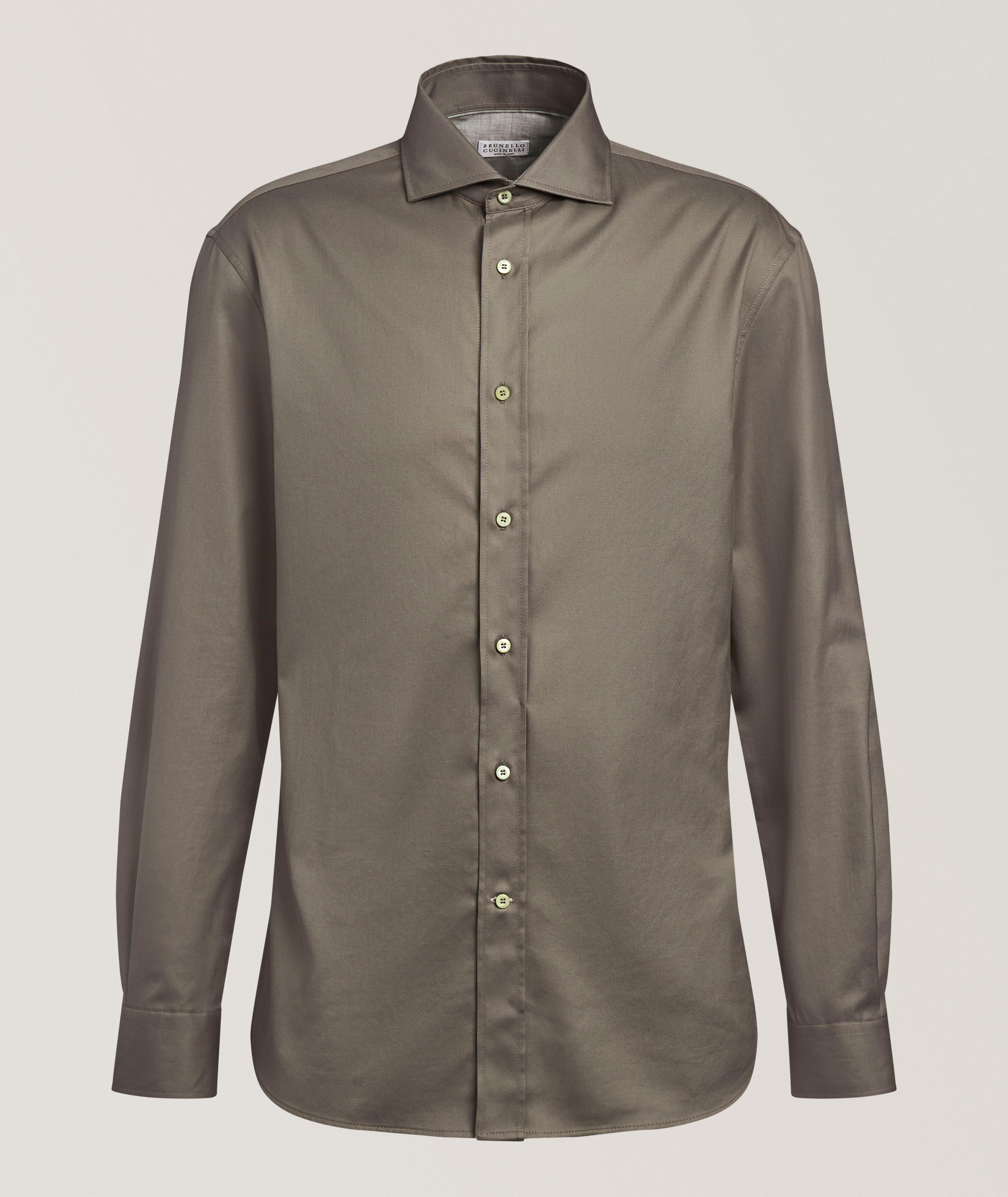 Brunello Cucinelli Easy-Fit Garment-Dyed Cotton Shirt 