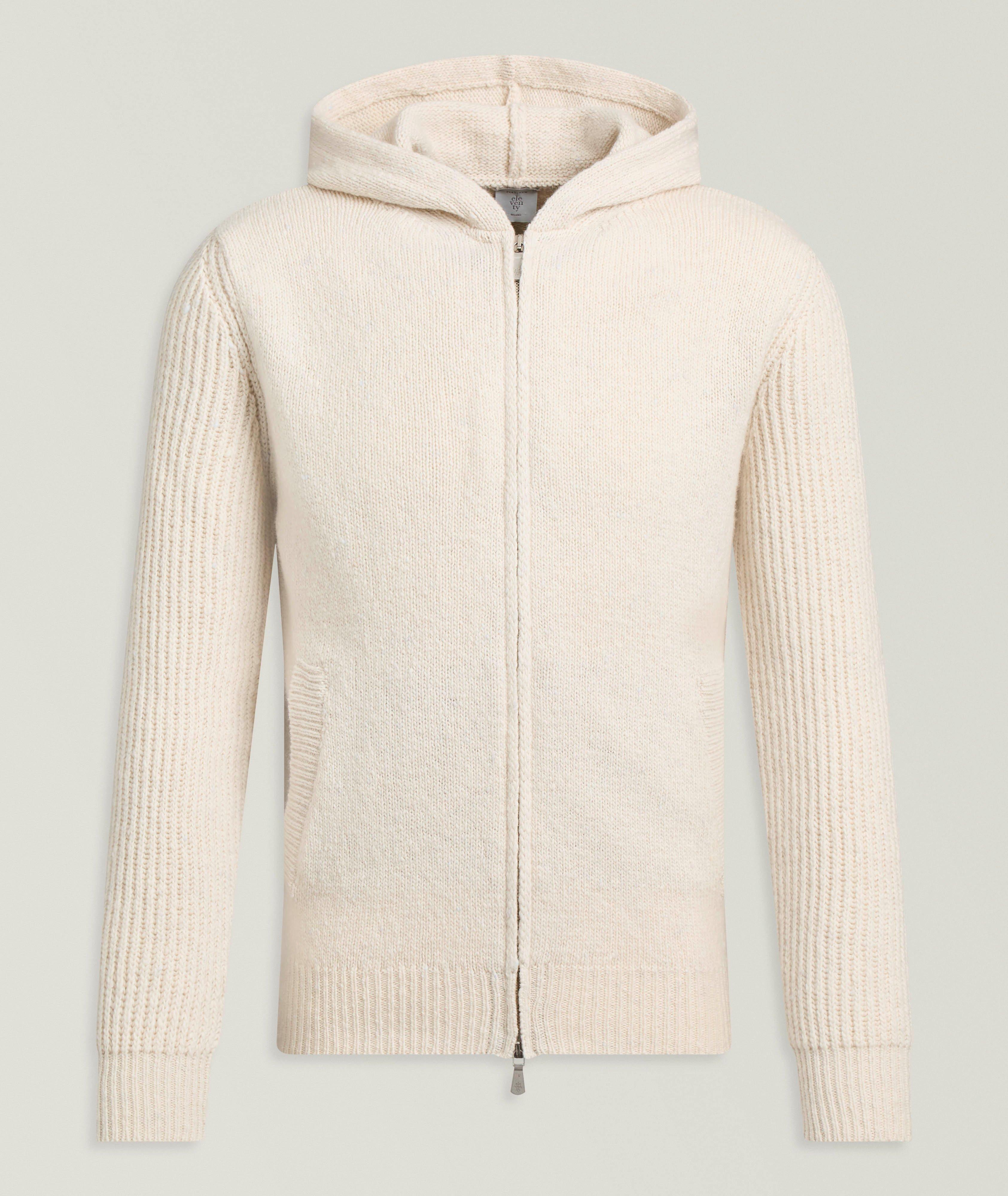 Full-Zip Wool-Cashmere Hooded Sweater image 0