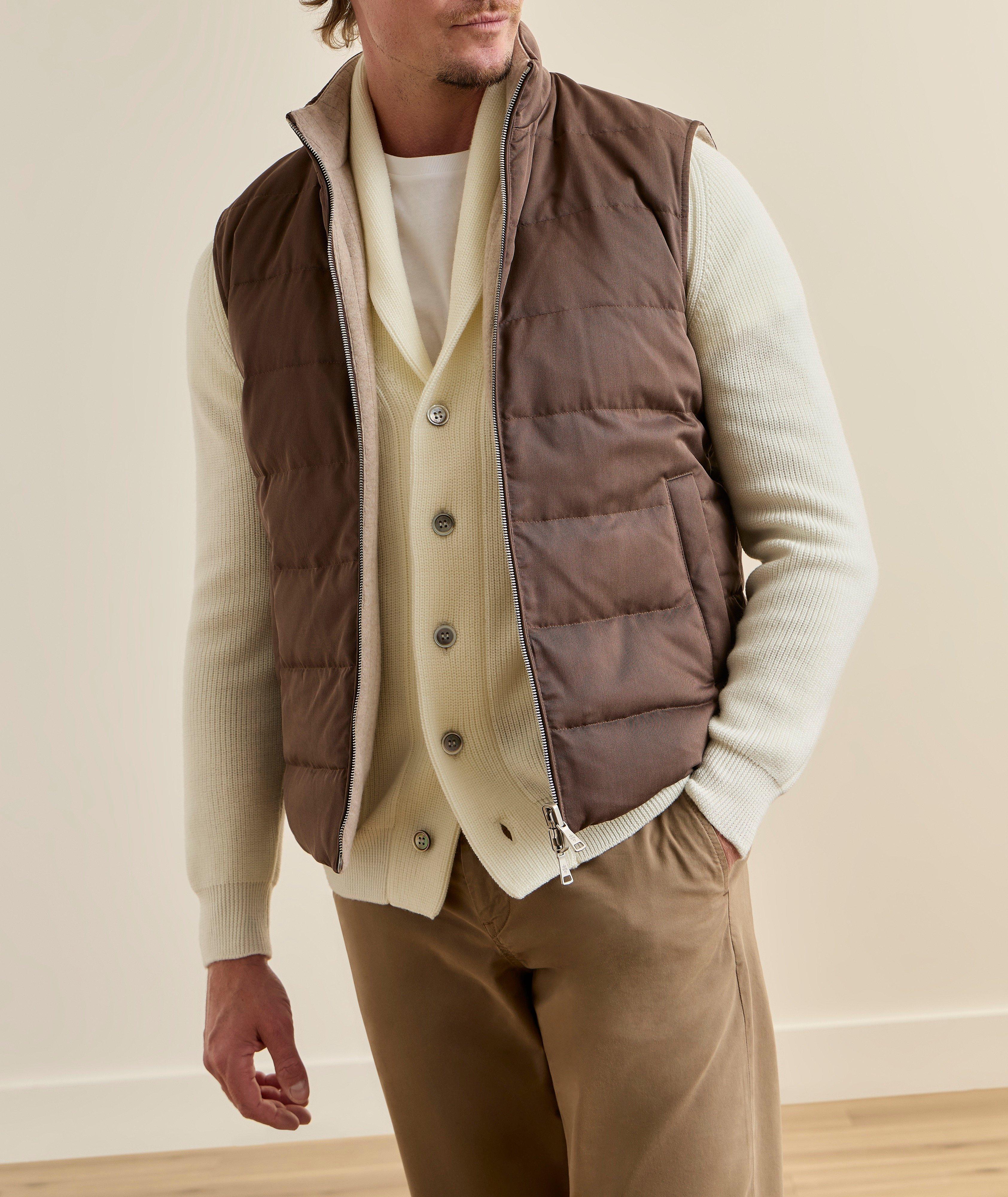 Reversible Silk & Wool-Blend Vest image 2