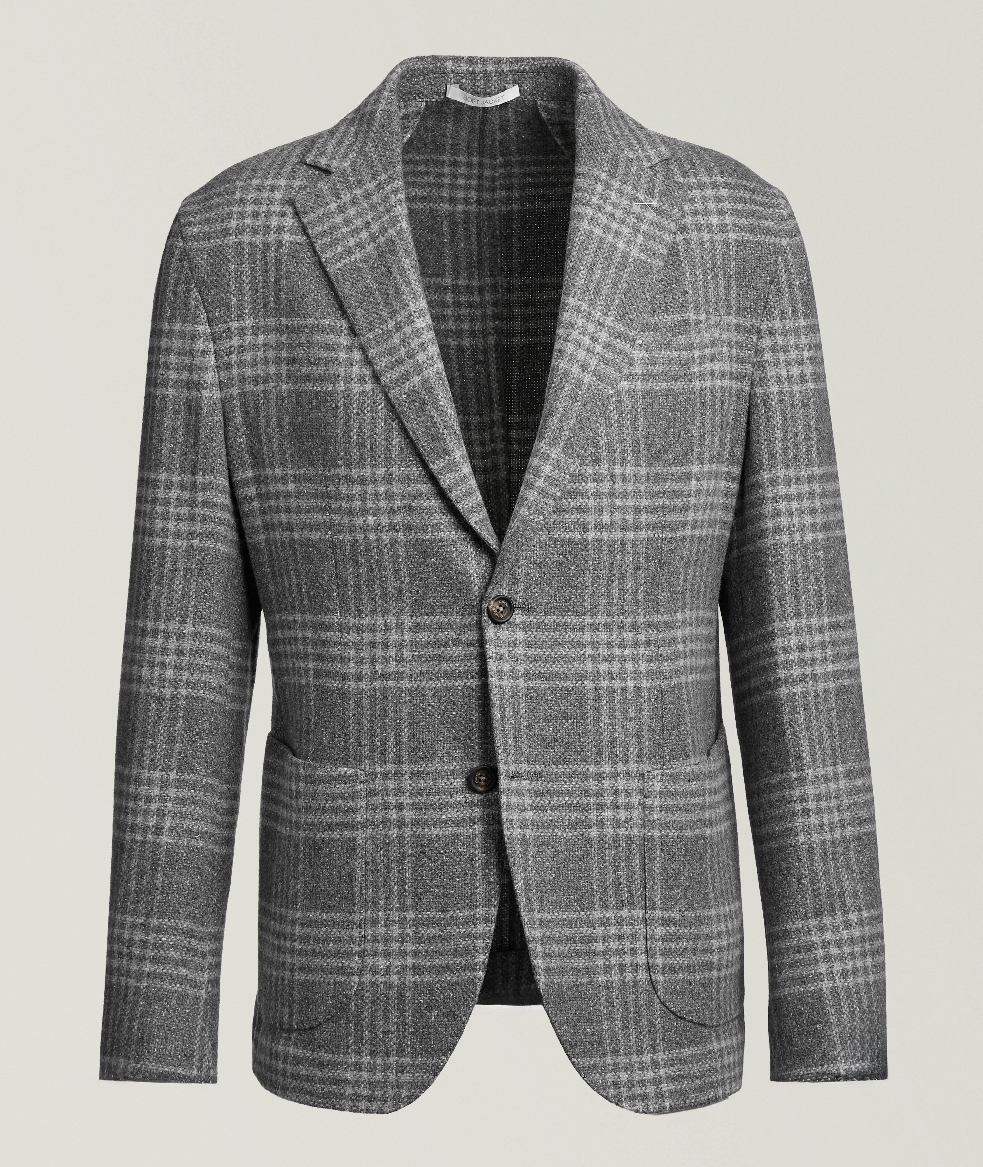 Donegal Plaid Cashmere-Silk Sport Jacket image 0