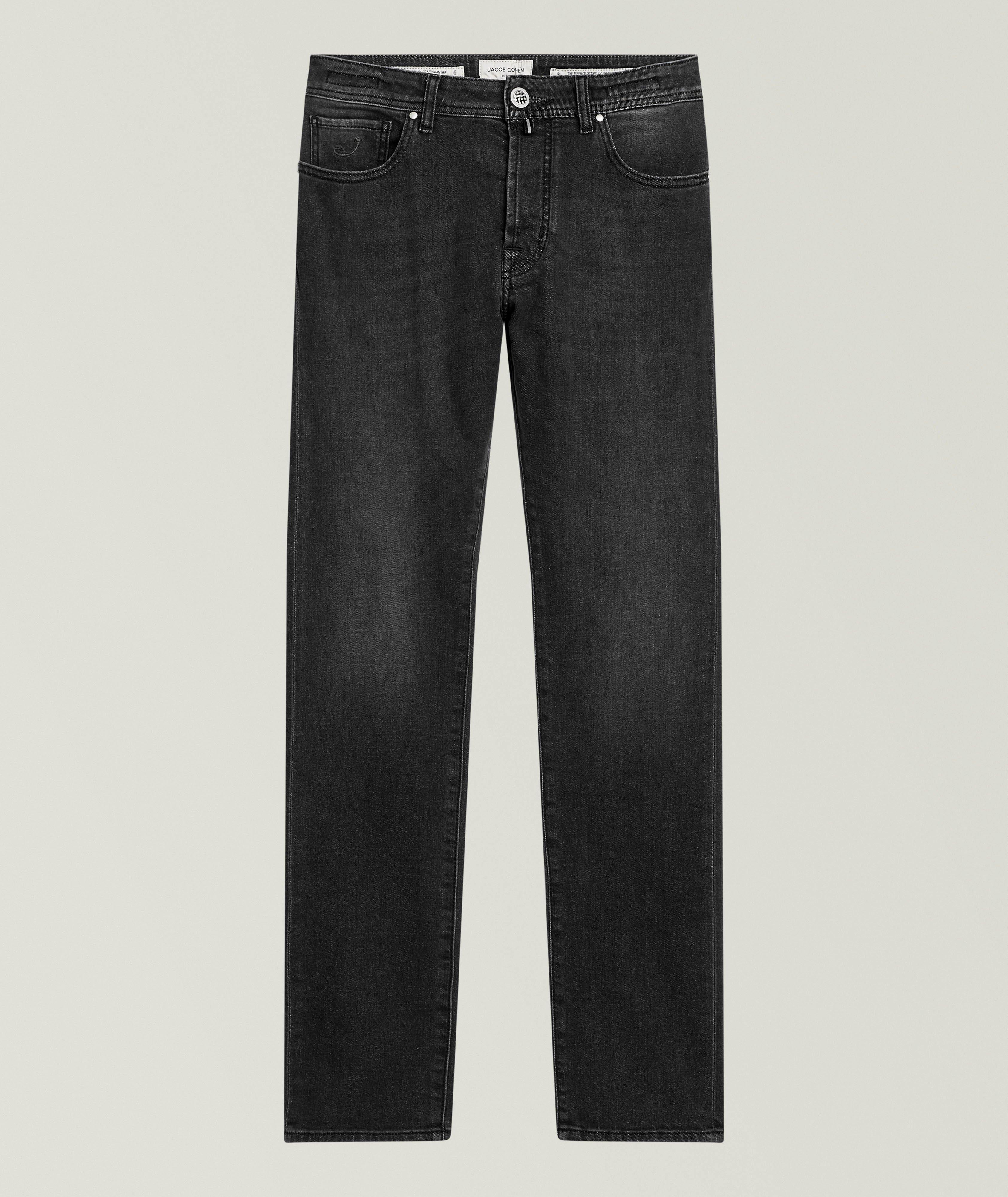 Jacob Cohen Bard Herringbone Patch Slim-Fit Jeans 