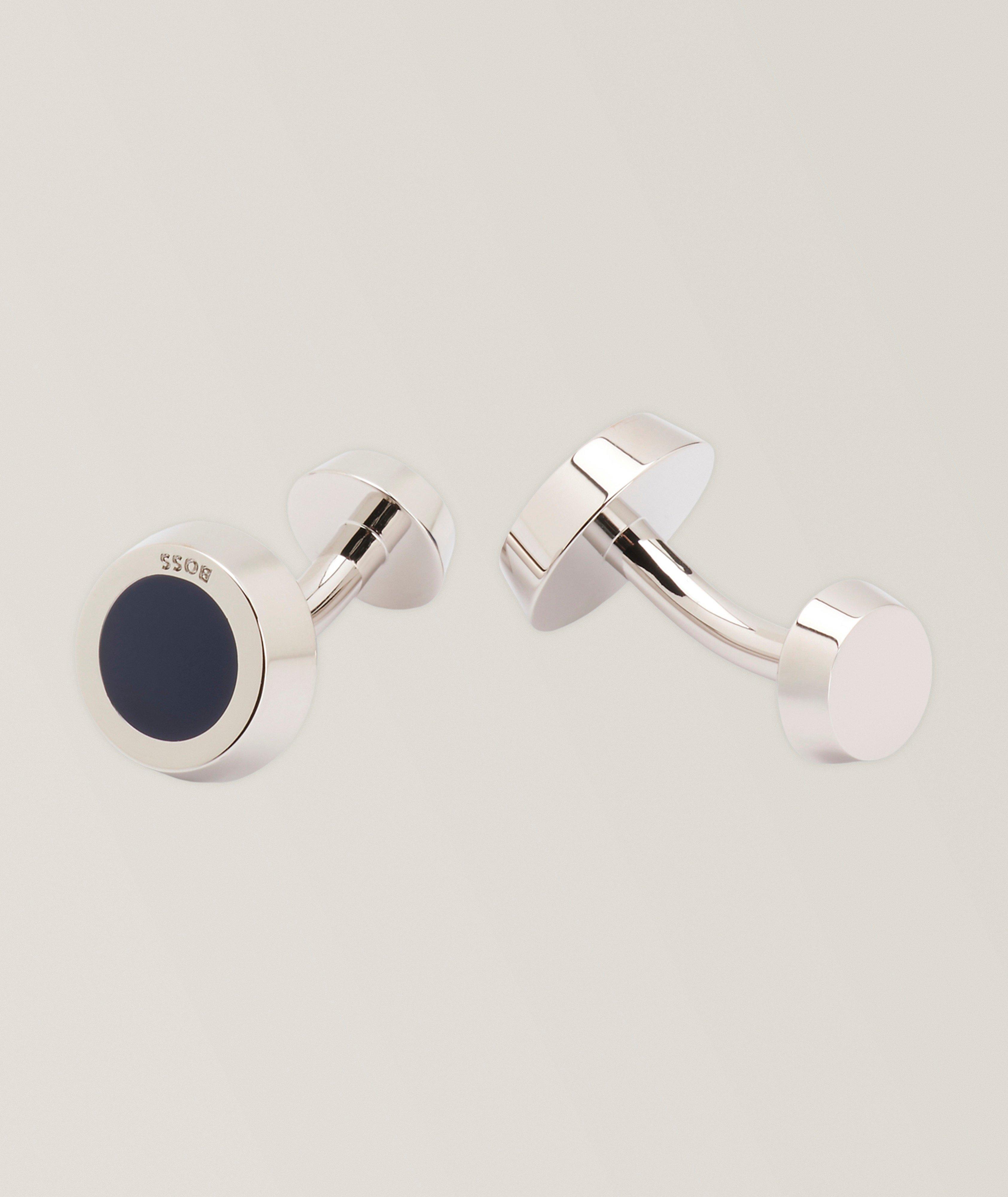 BOSS Boutons manchette inserts émail ronds