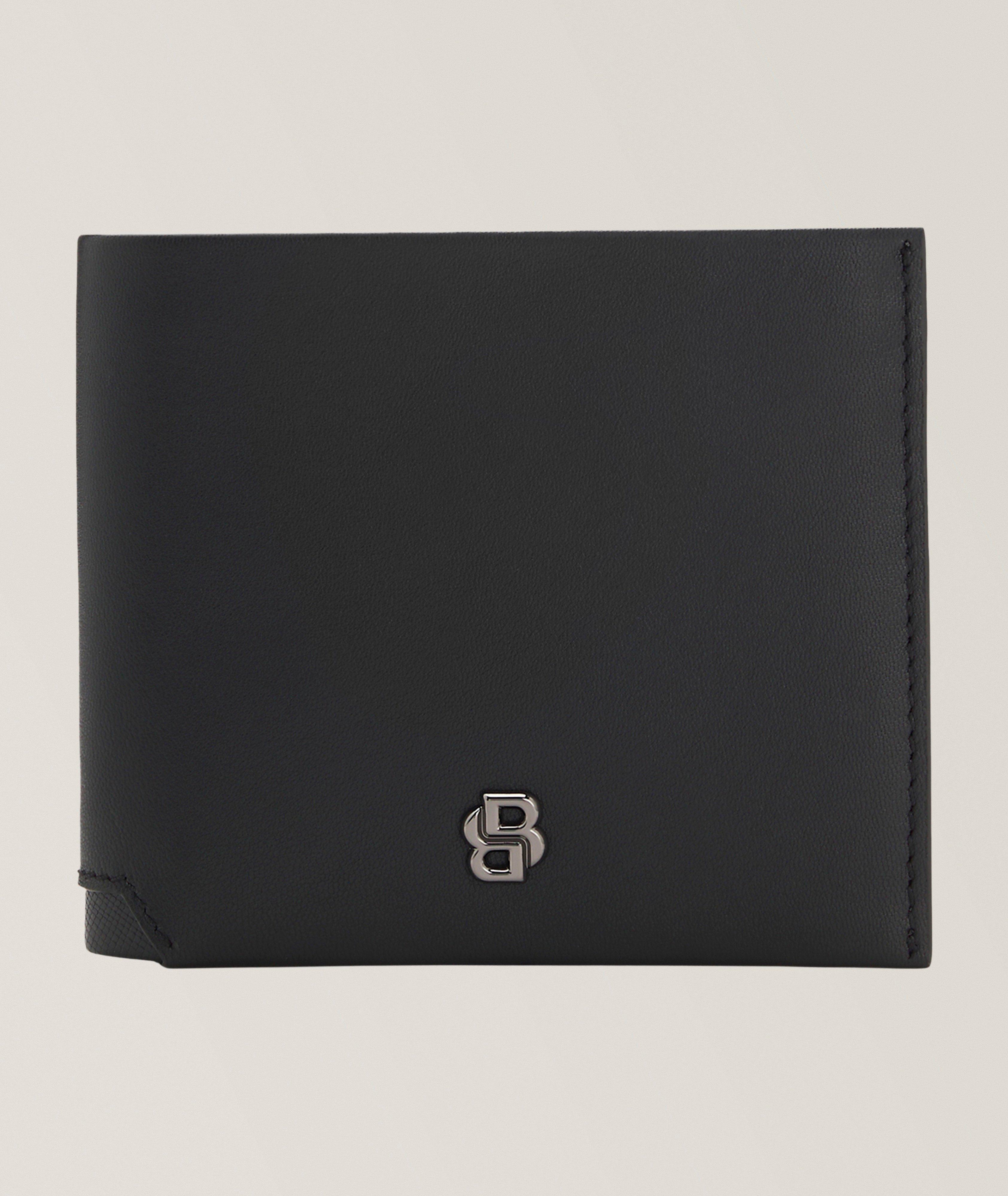 BOSS Icon Double 'B' Matte Leather Bifold Wallet 