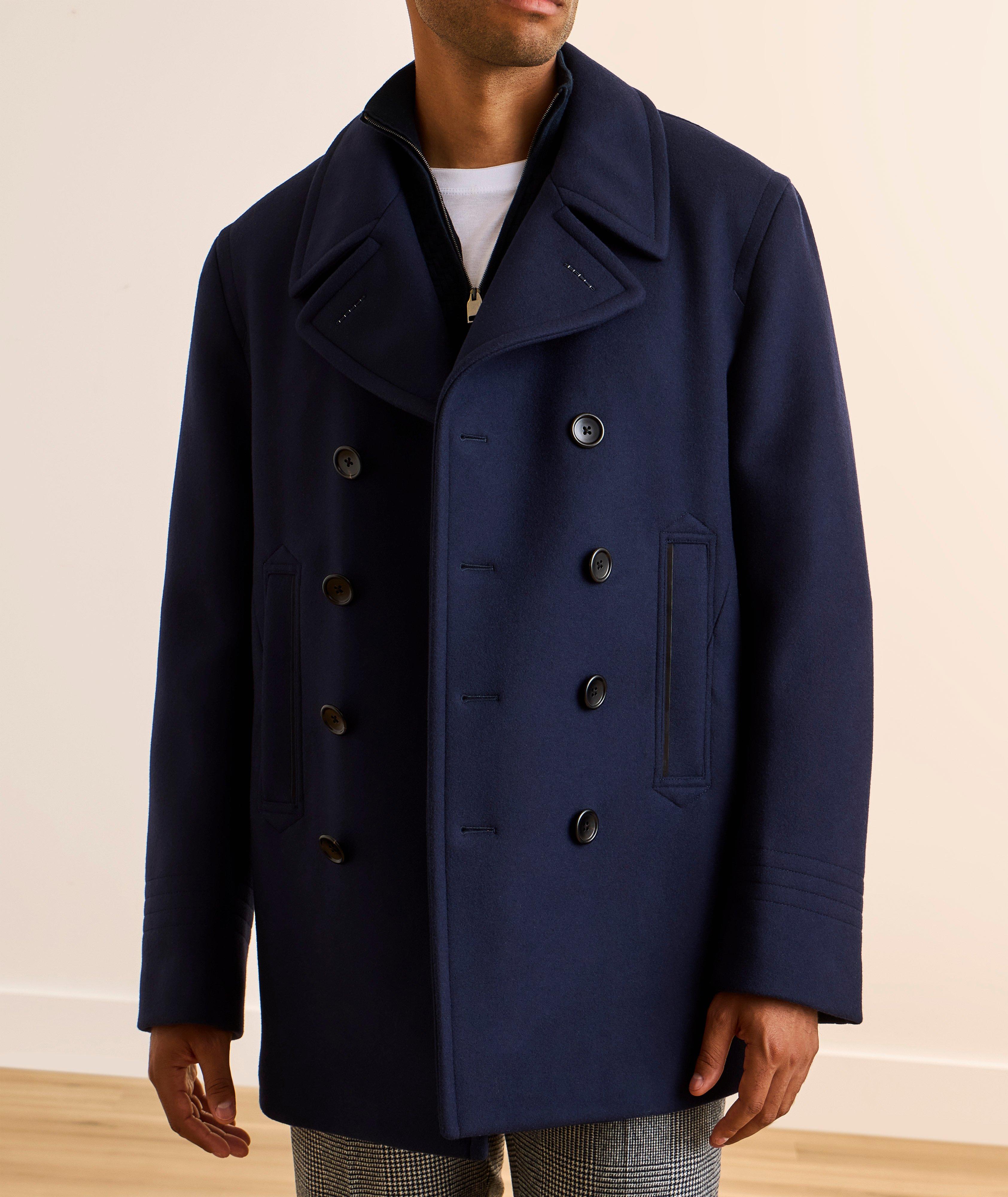 Double-Breasted Wool Felt Peacoat image 1