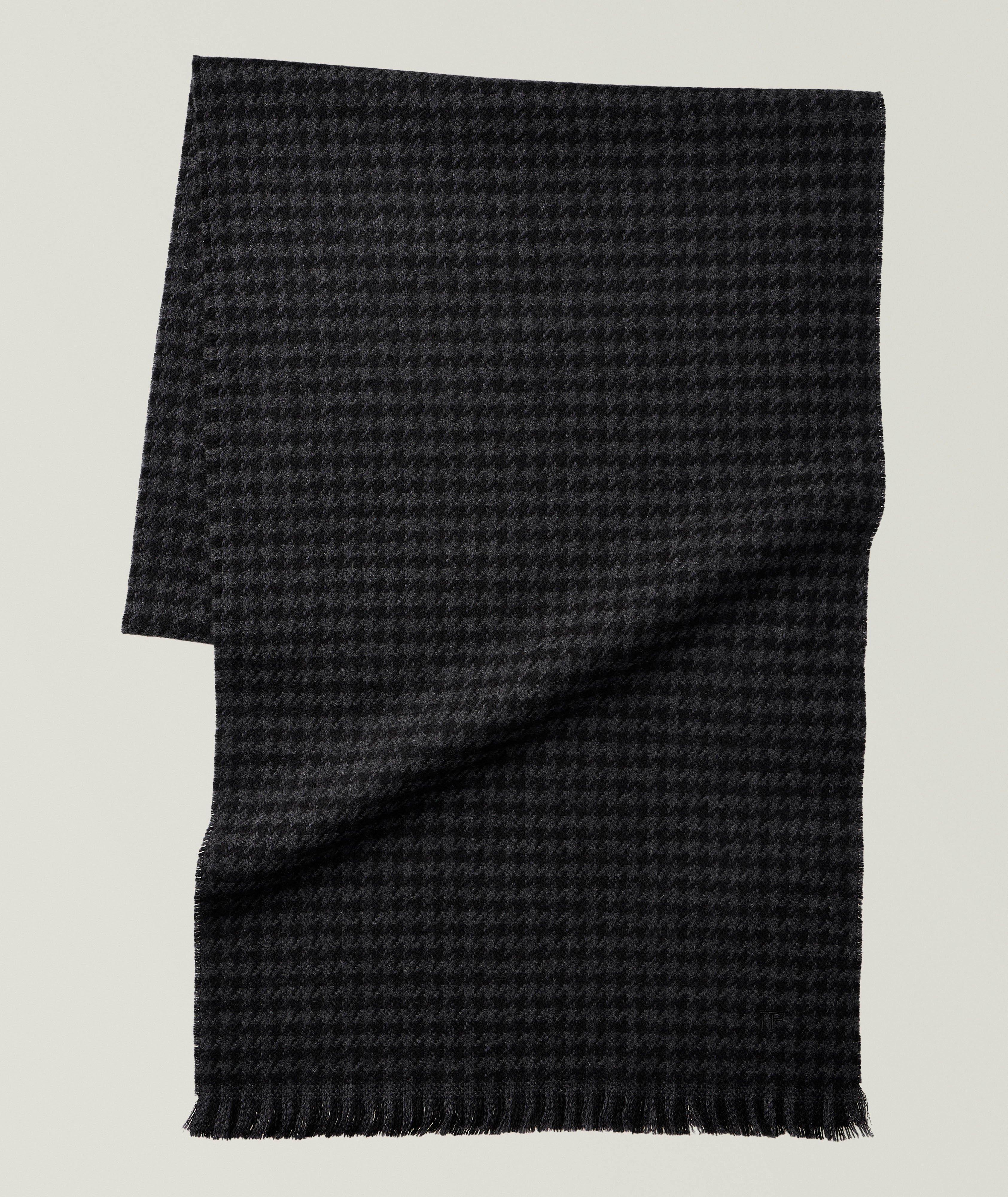 Houndstooth Wool-Cashmere Scarf image 0